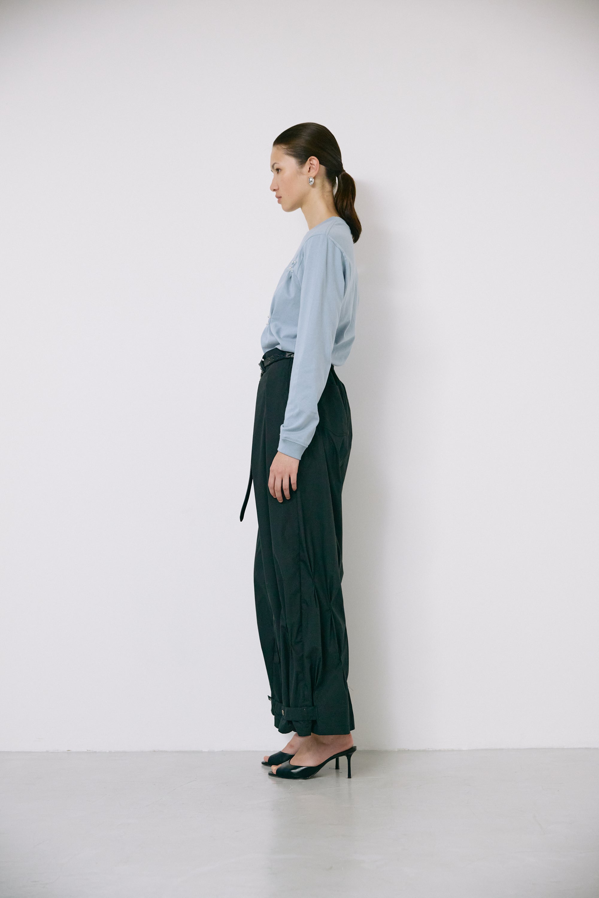 Assemblage smocking long tee - White