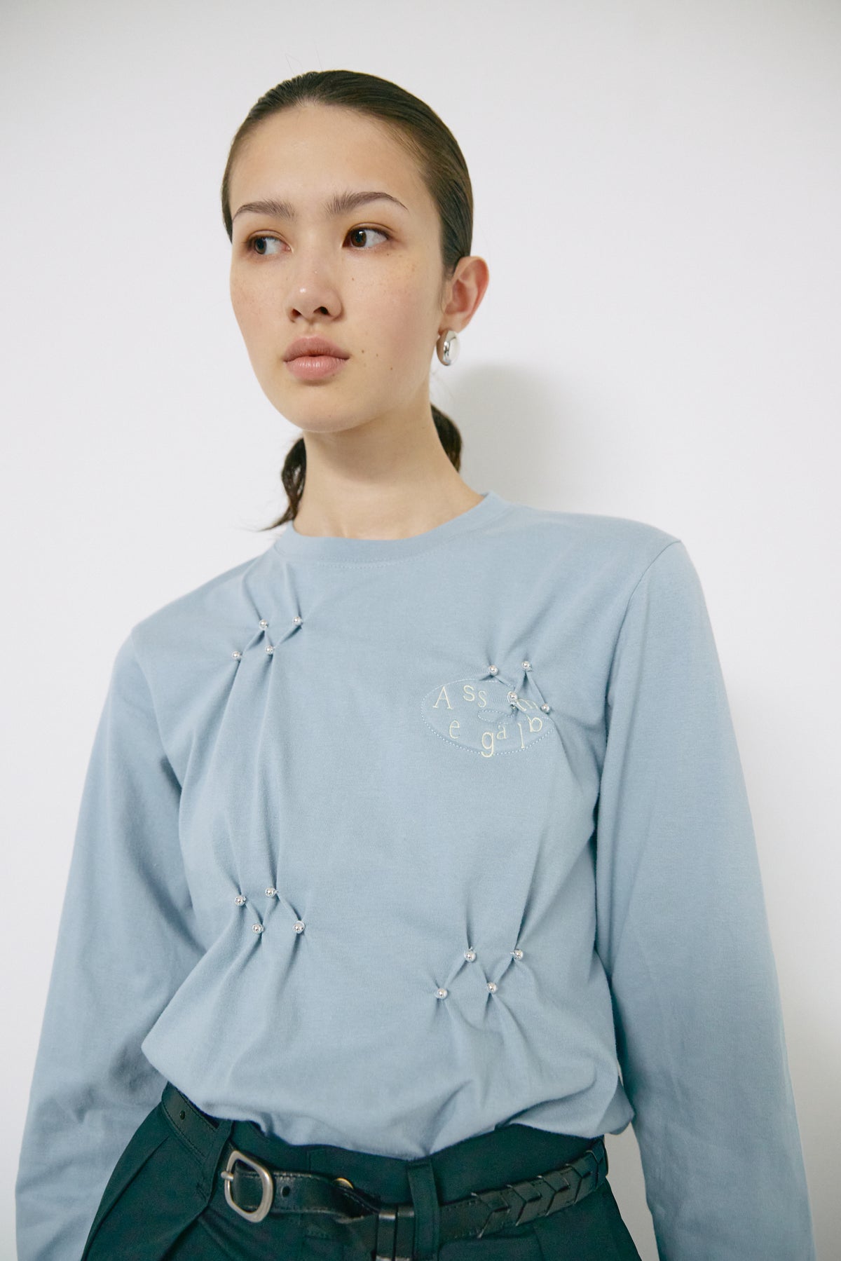 Assemblage smocking long tee - Blue