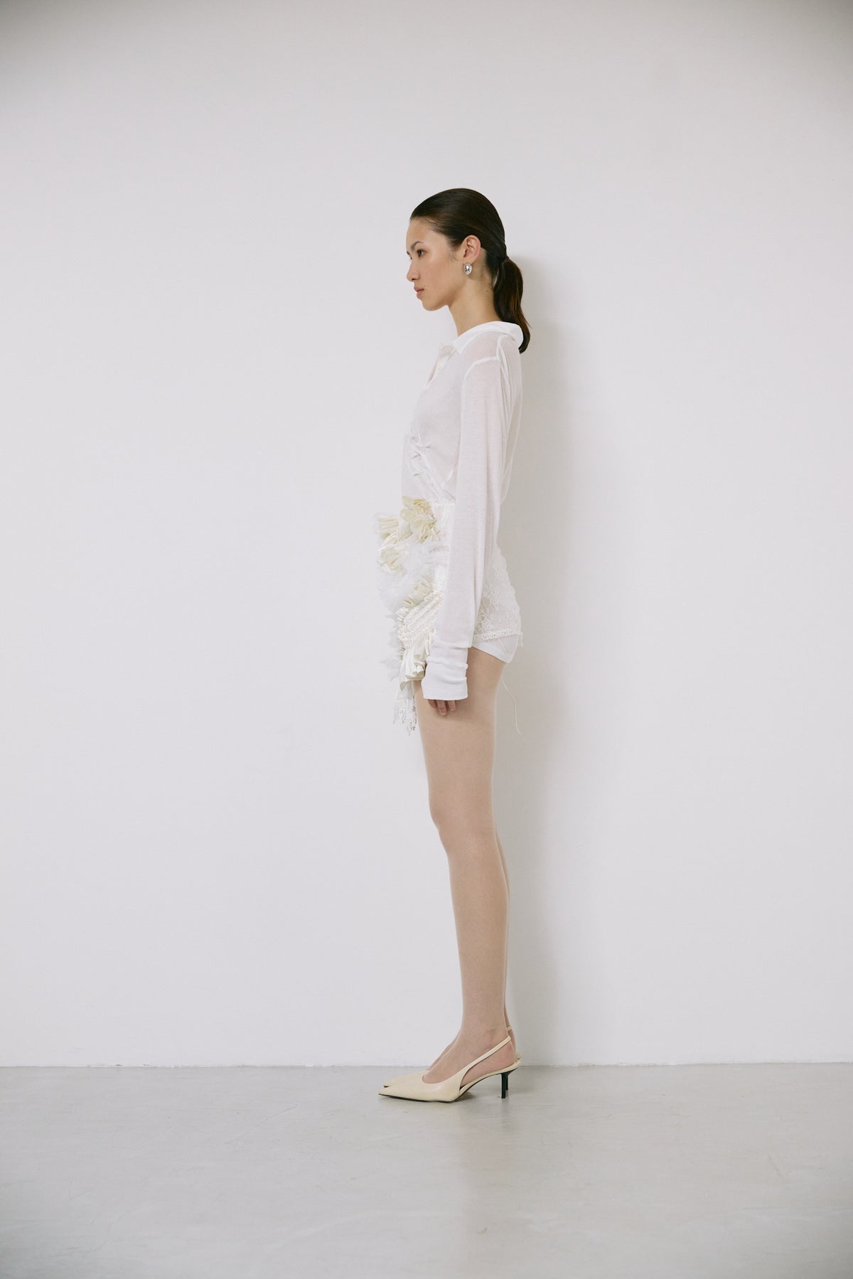 Sheer polo shirt - Off-white