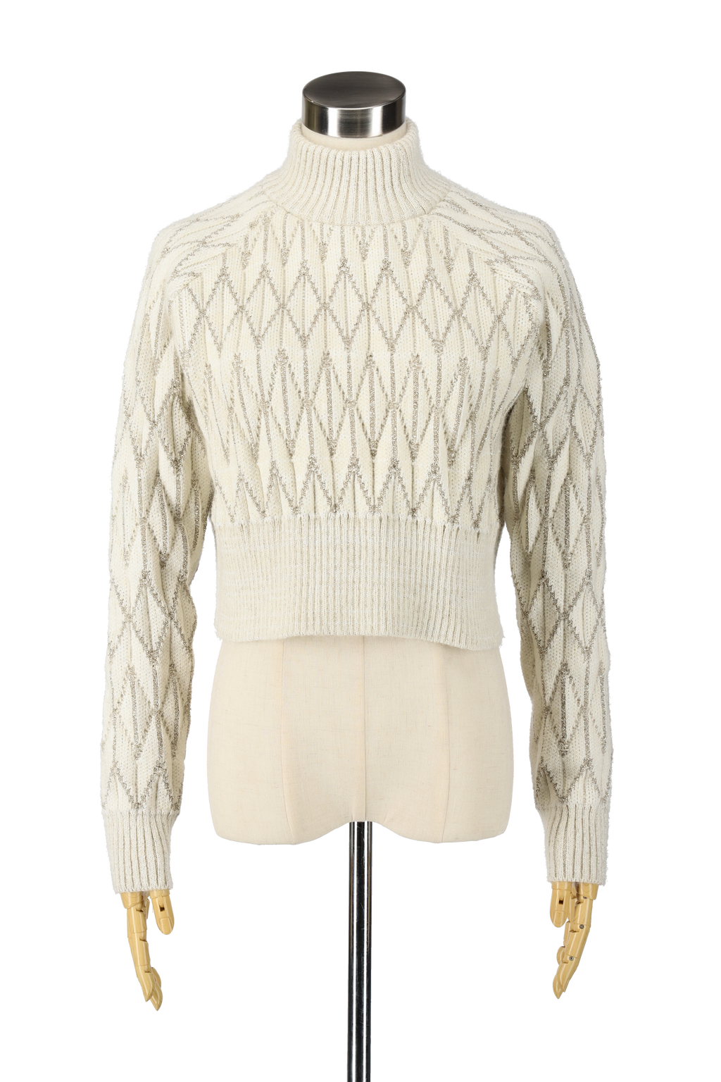 Knit pleats short pullover