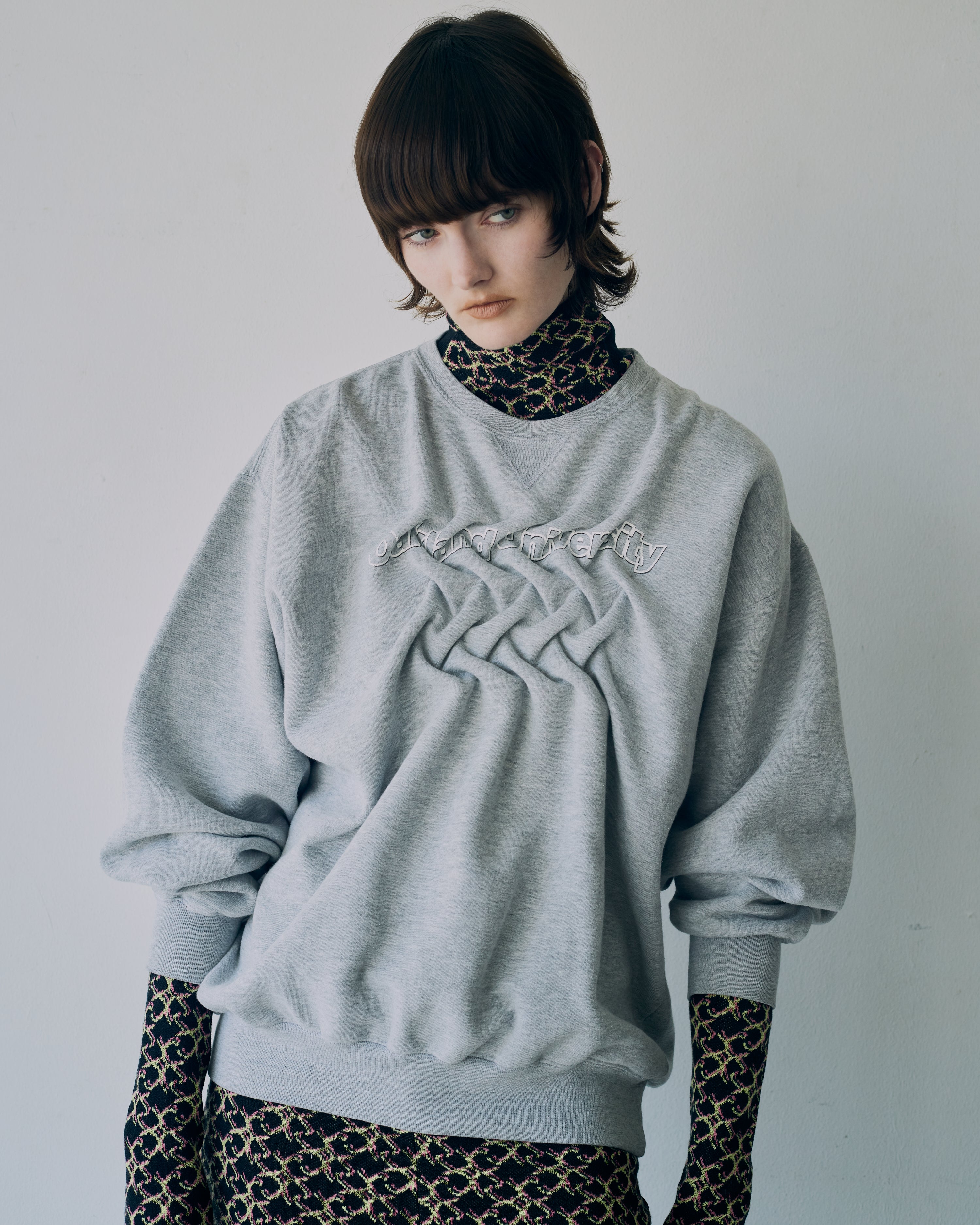 Raglan knit pullover - Black Multi