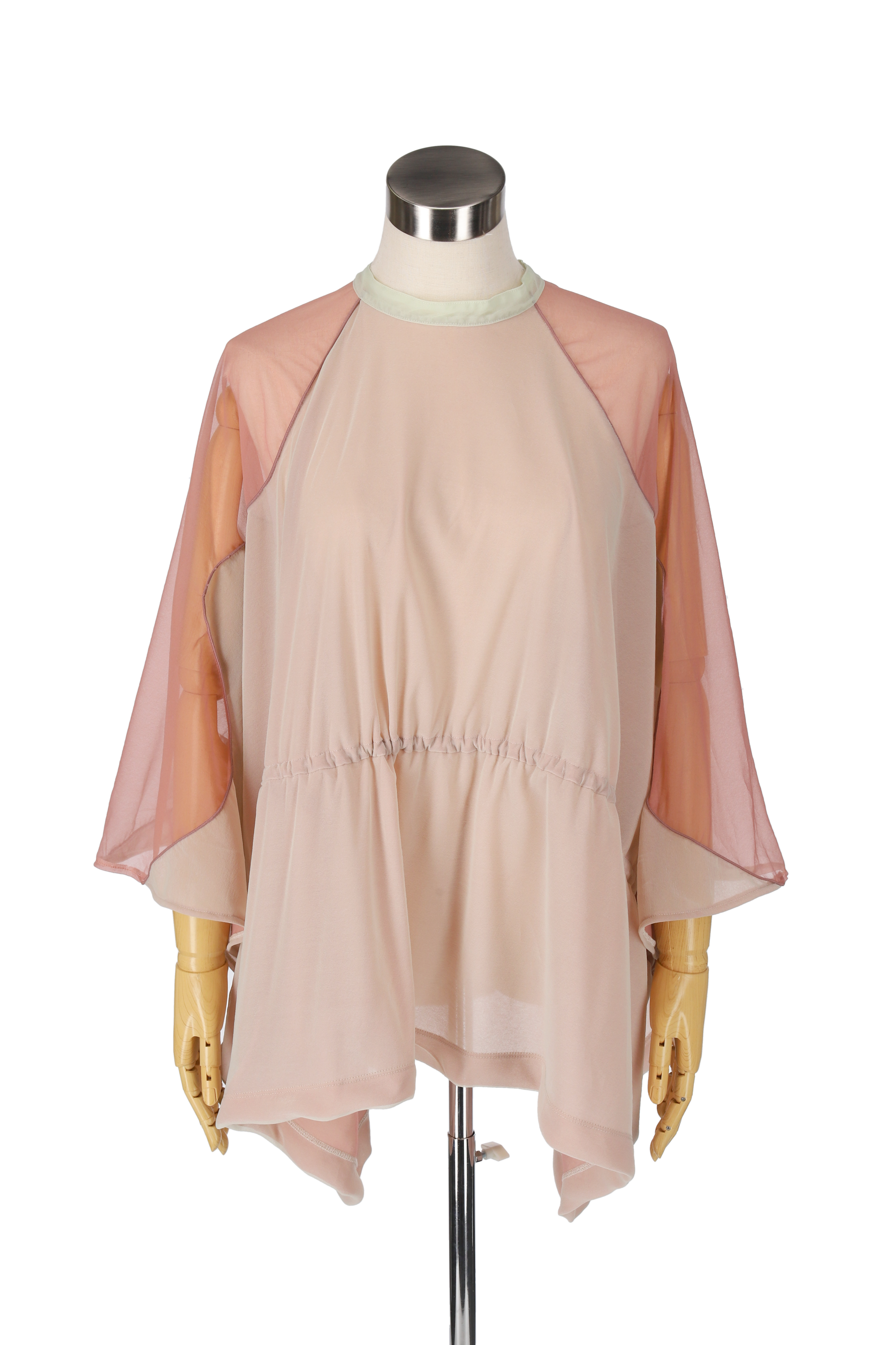 Sheer shoulder pullover