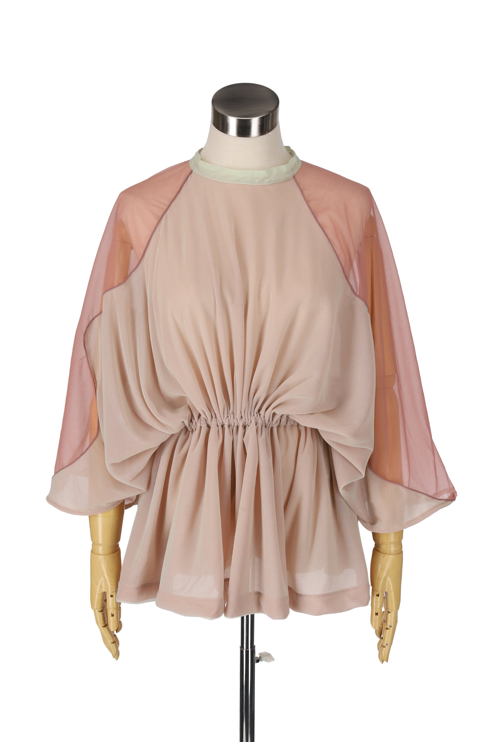 Sheer shoulder pullover