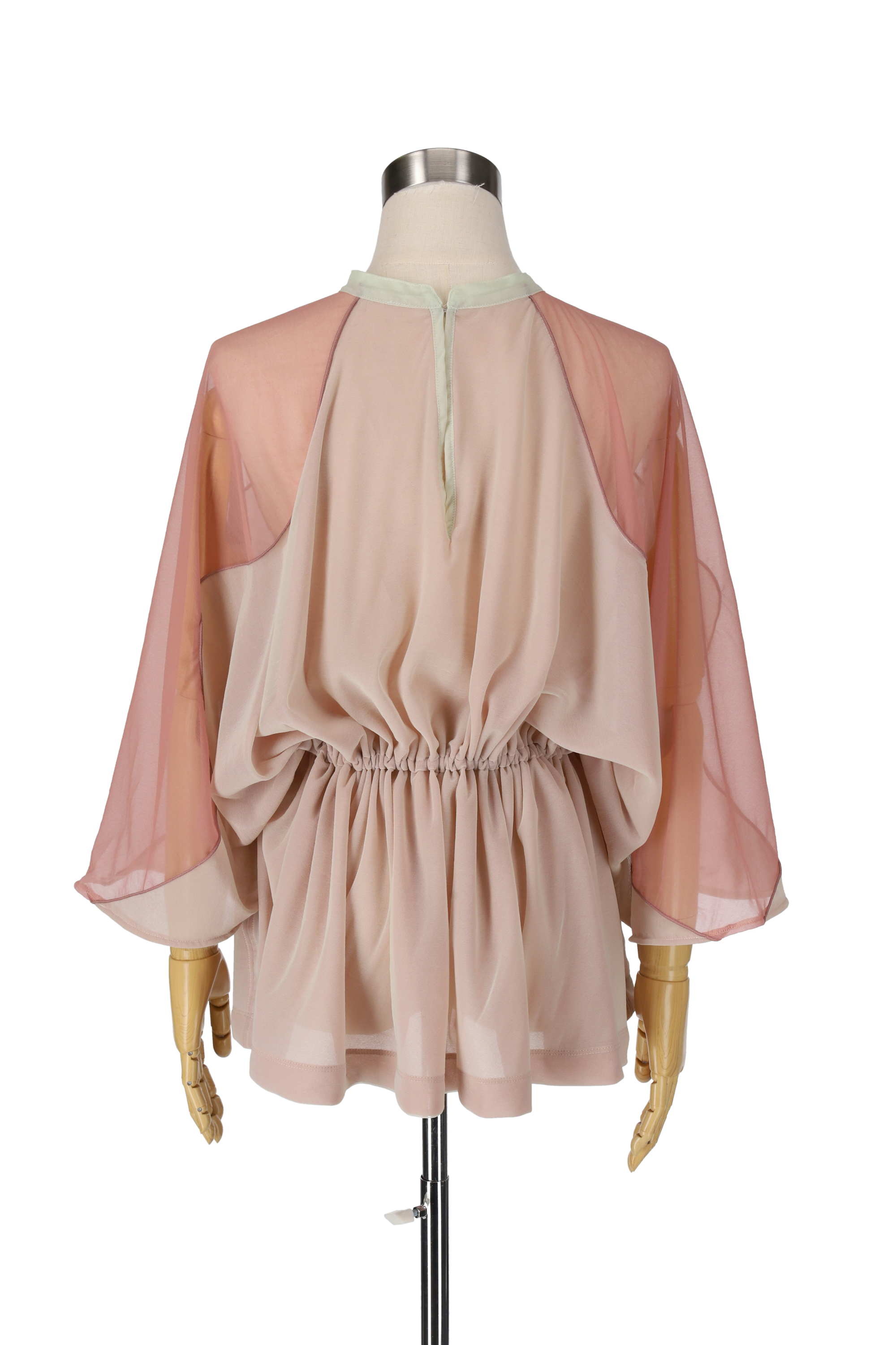 Sheer shoulder pullover