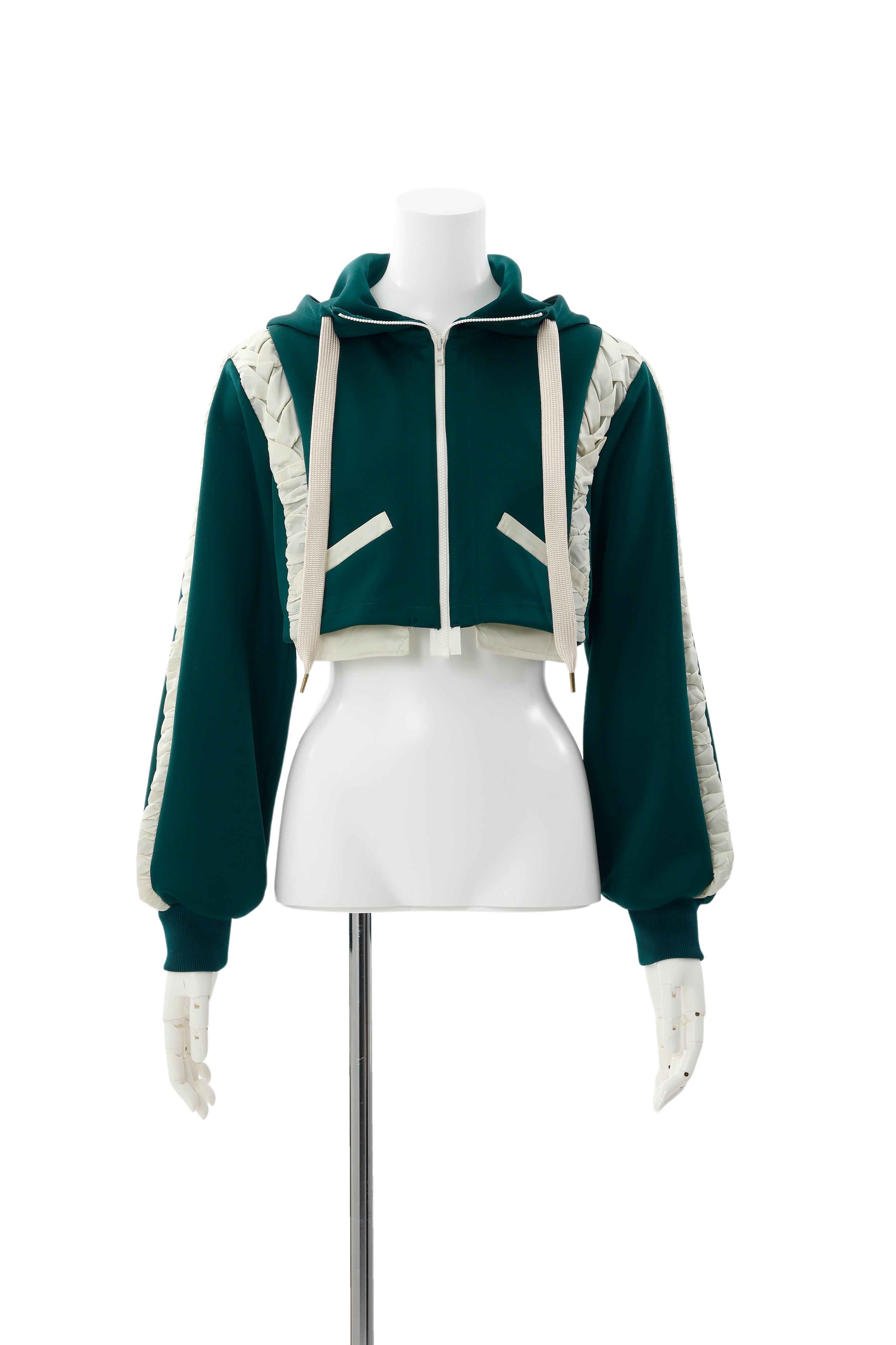 Jersey zip hoodie ‐ Green