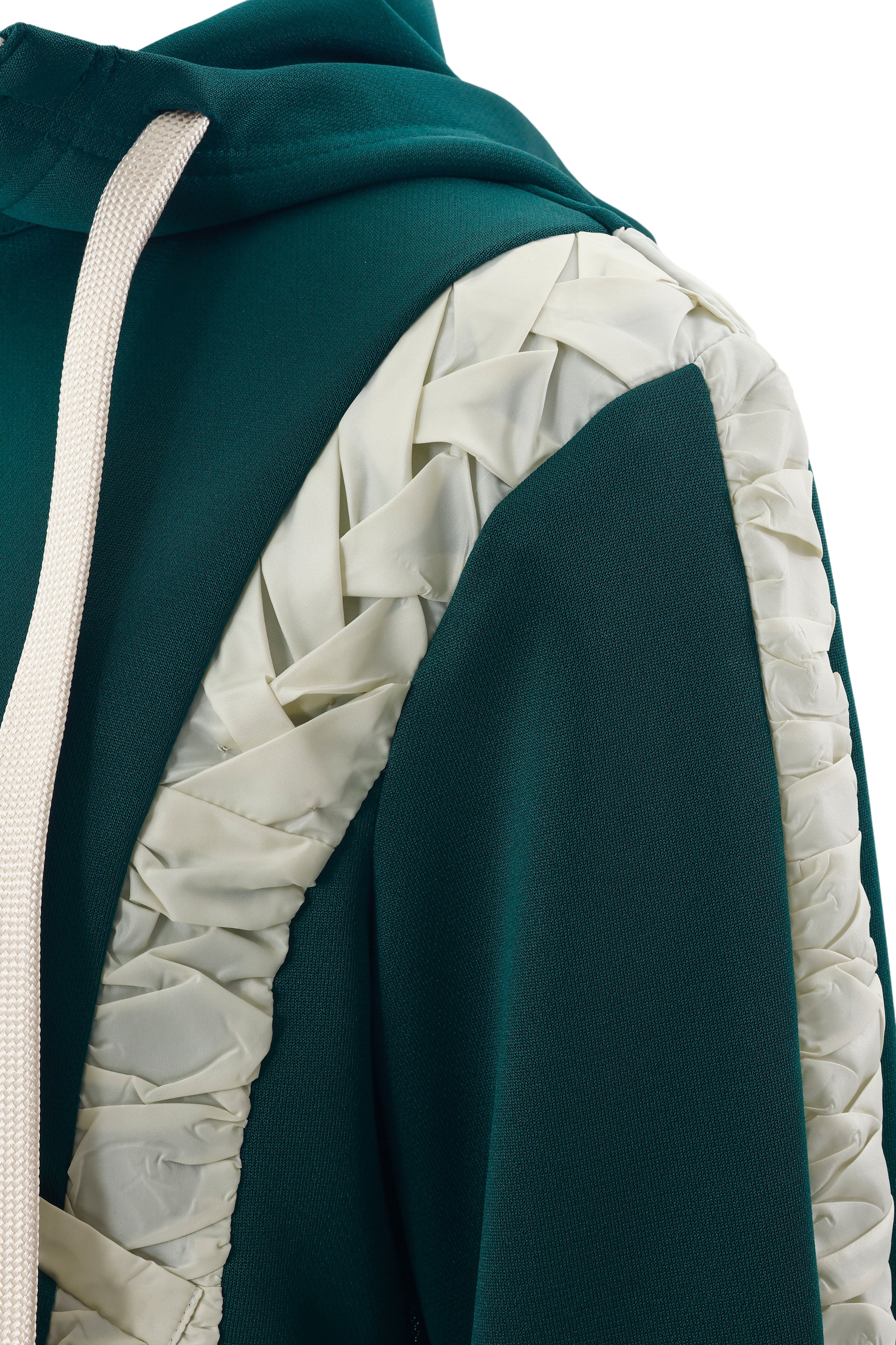 Jersey zip hoodie ‐ Green