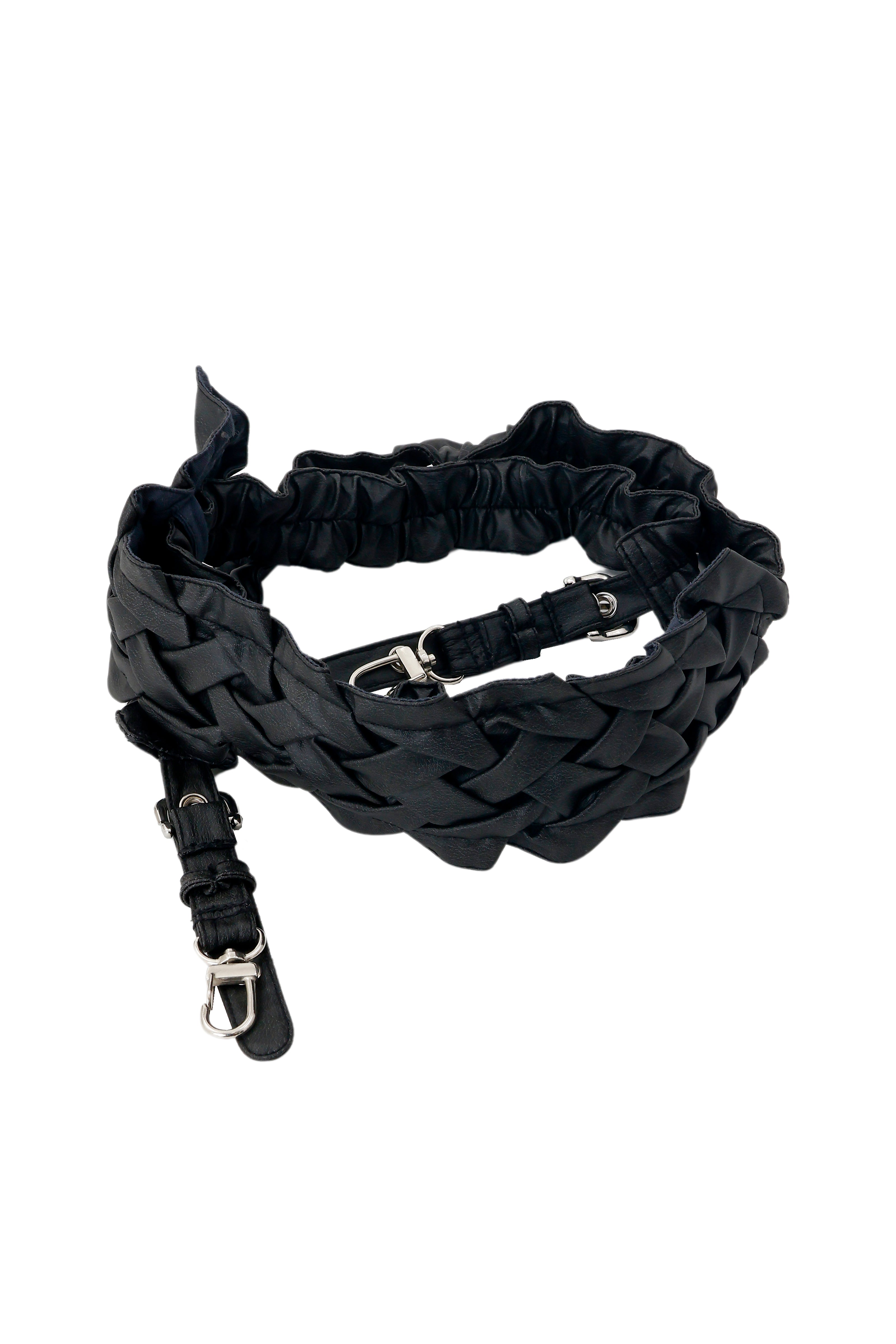 Smocking strap belt - Black　