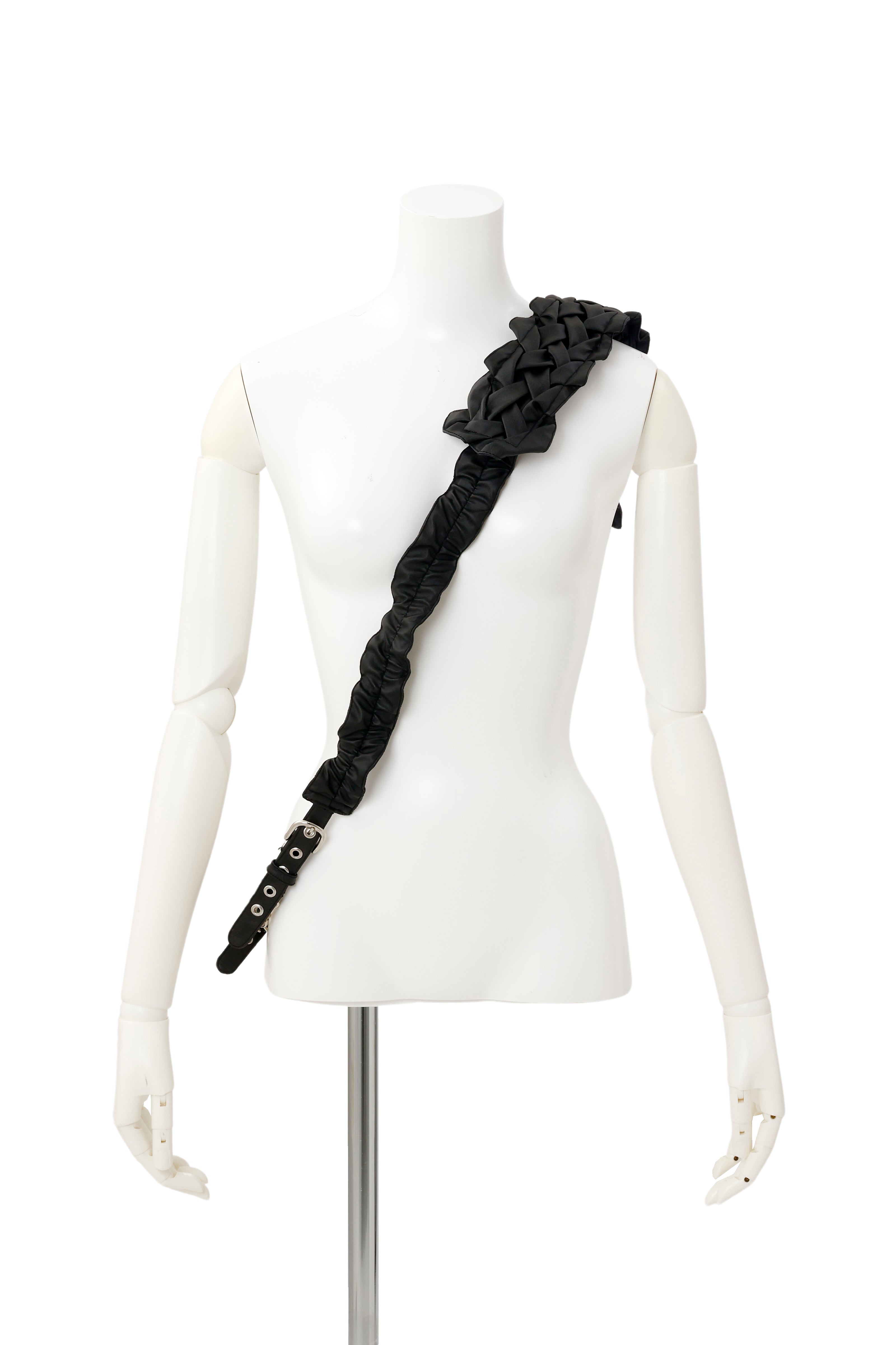 Smocking strap belt - Black　