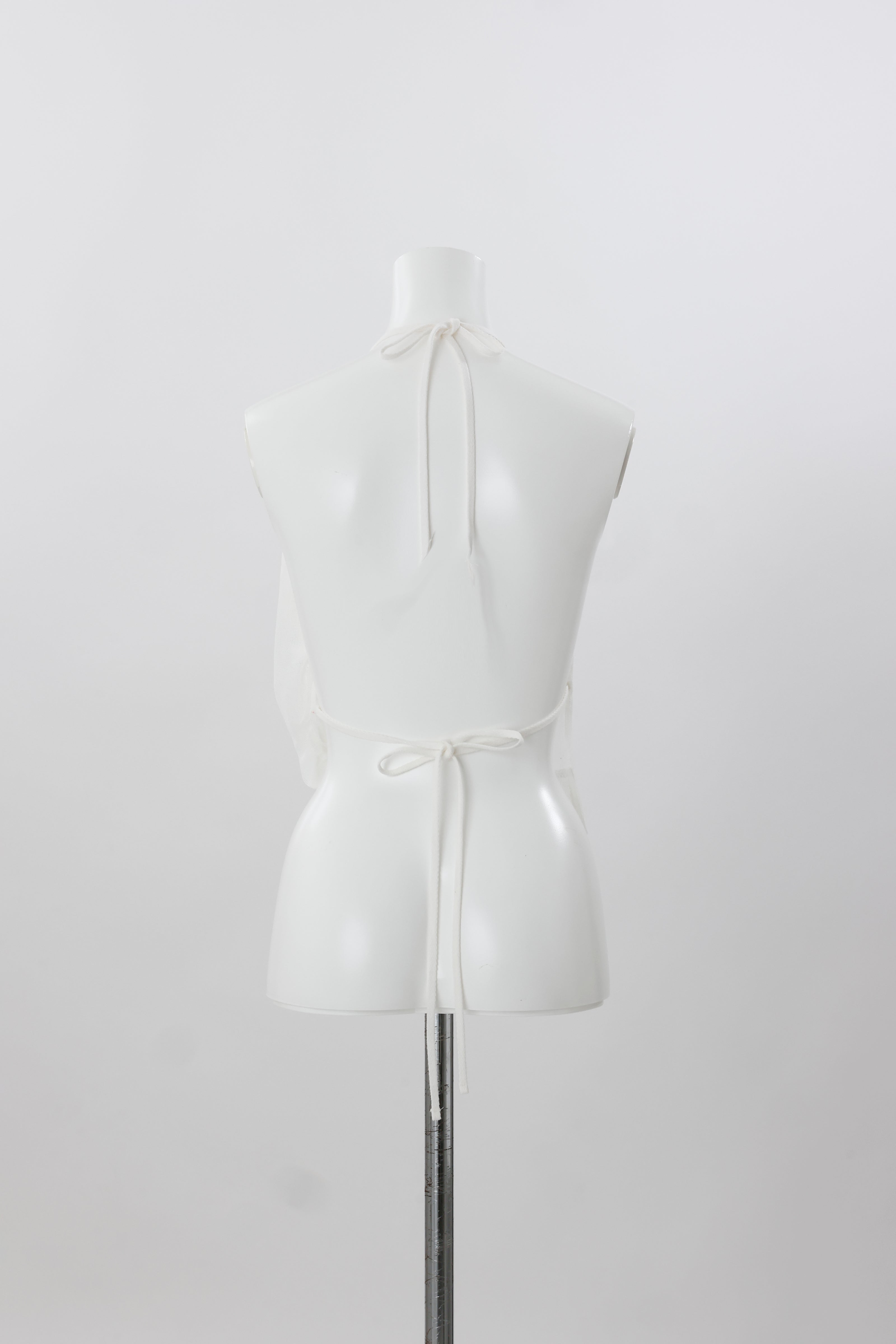 Sprouting drape bustier - White