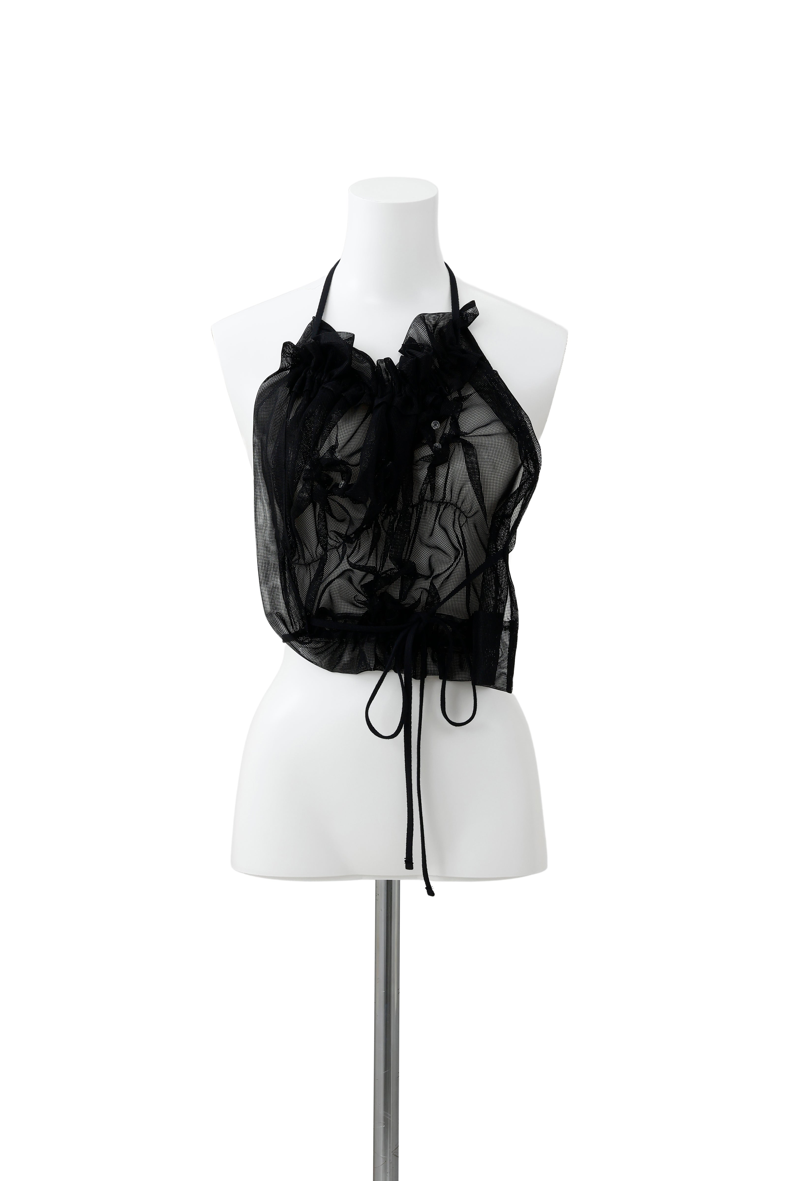 Sprouting drape bustier - Black