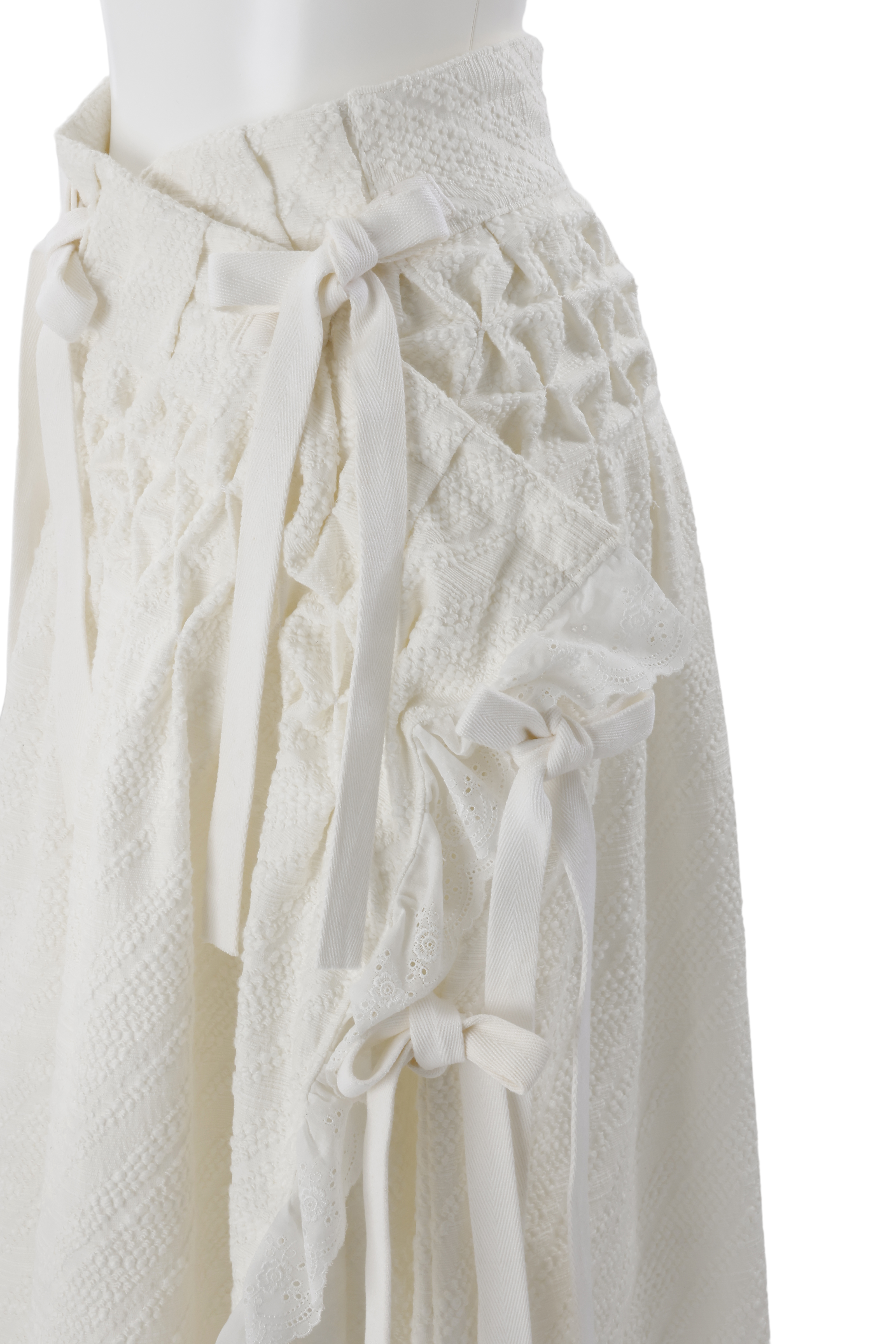 Bouquet wrap skirt - White