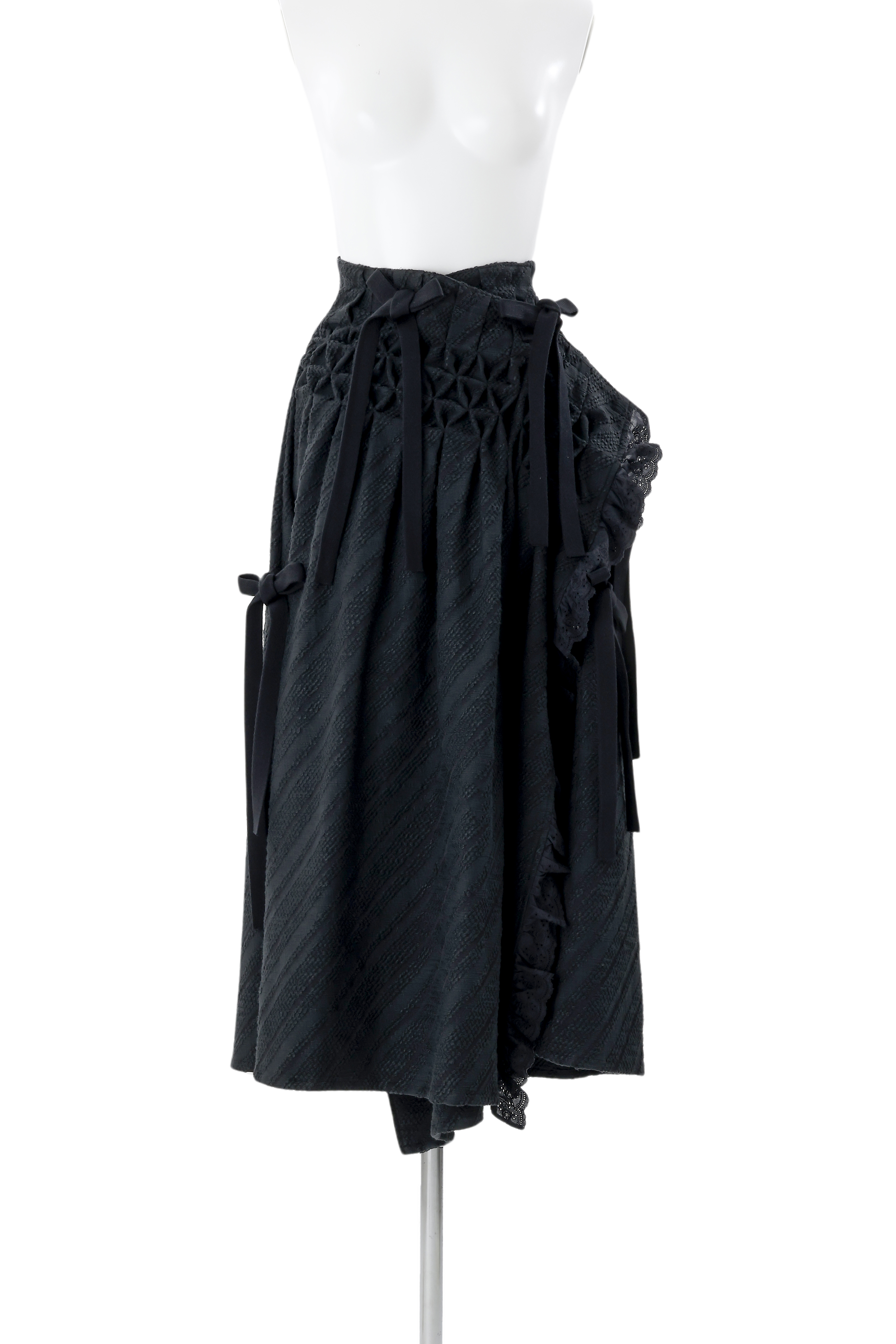 Bouquet wrap skirt - Black