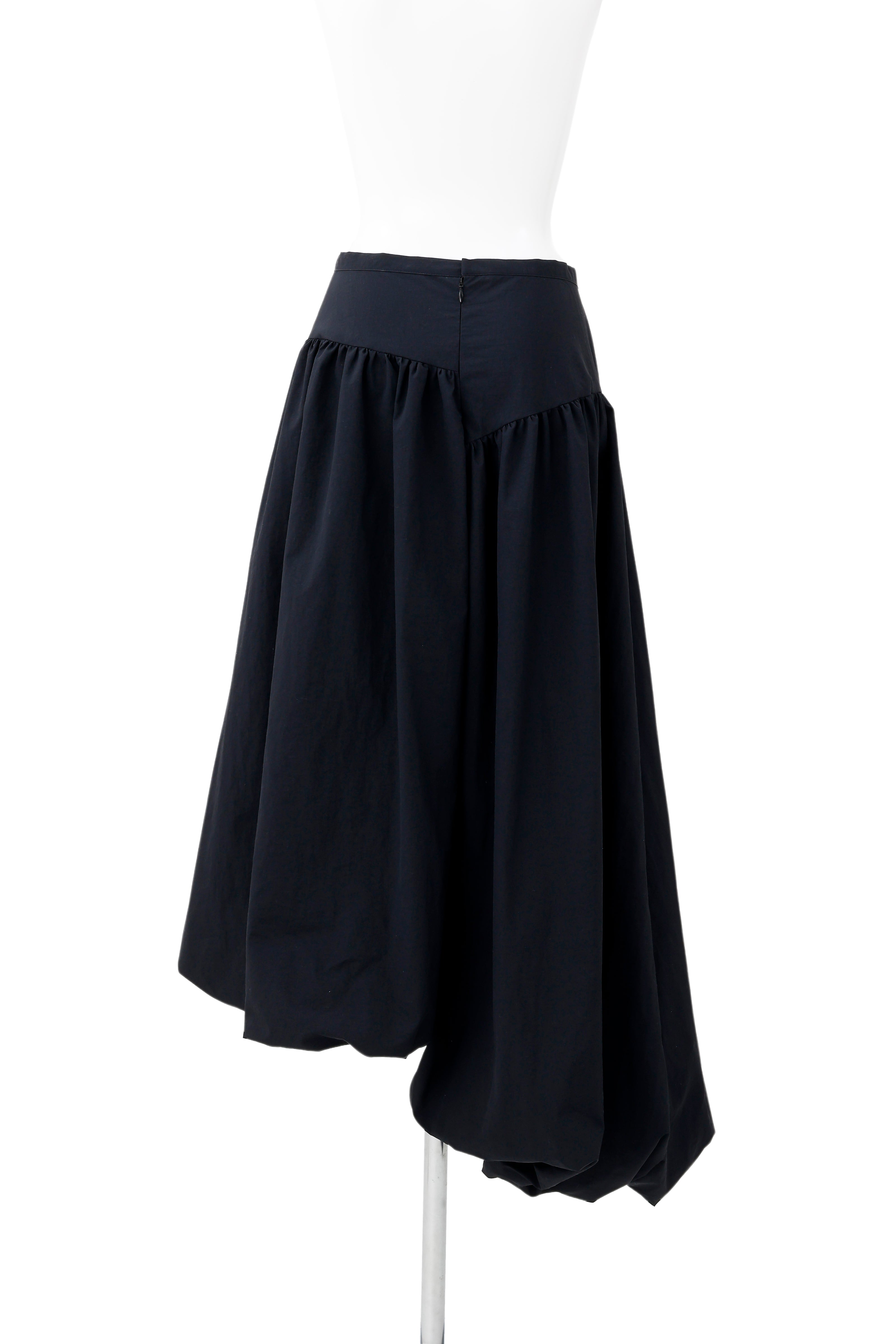 Asymmetry balloon skirt - Black