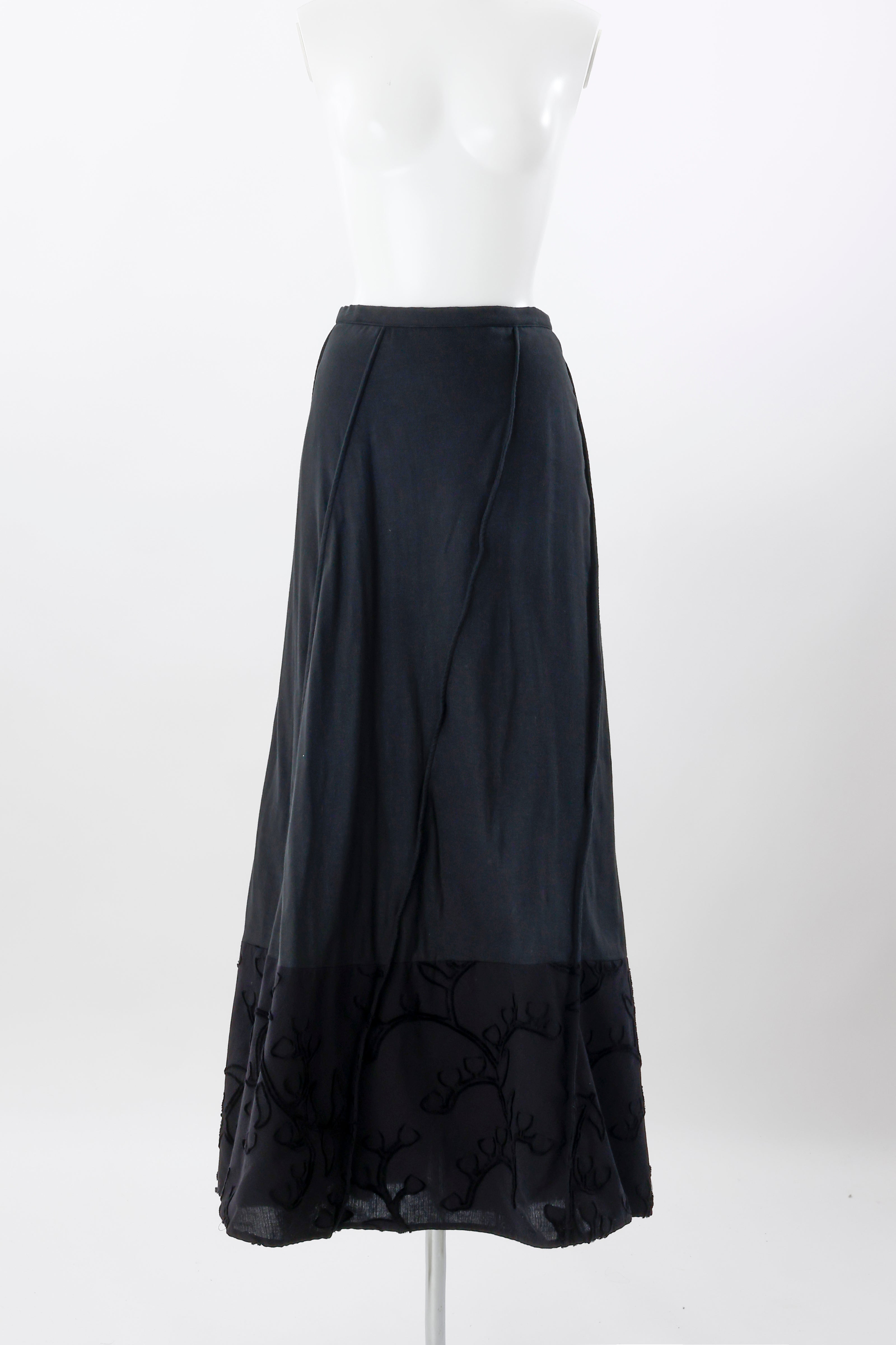 Petal diagonally skirt - Black