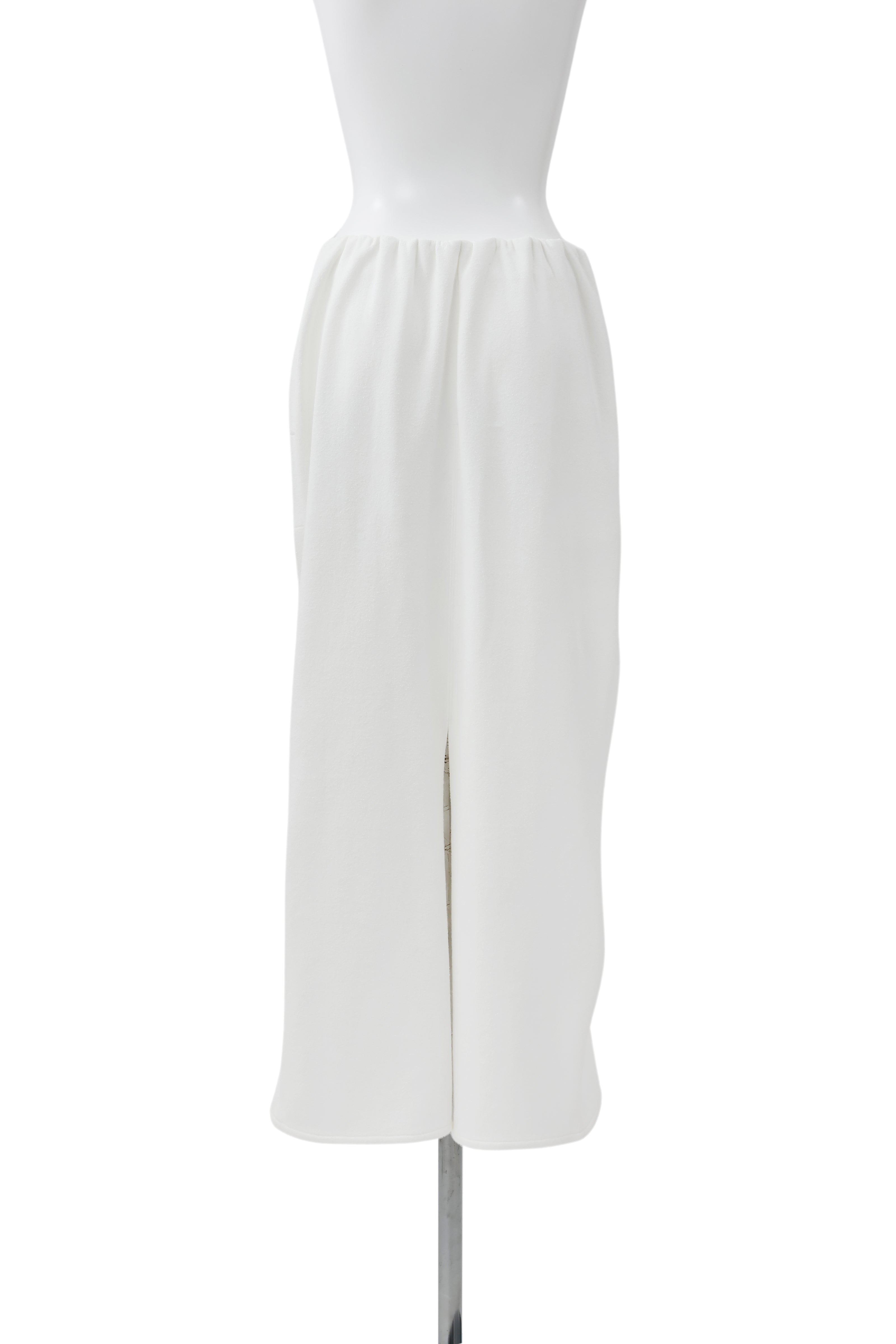 Design twist long skirt - White