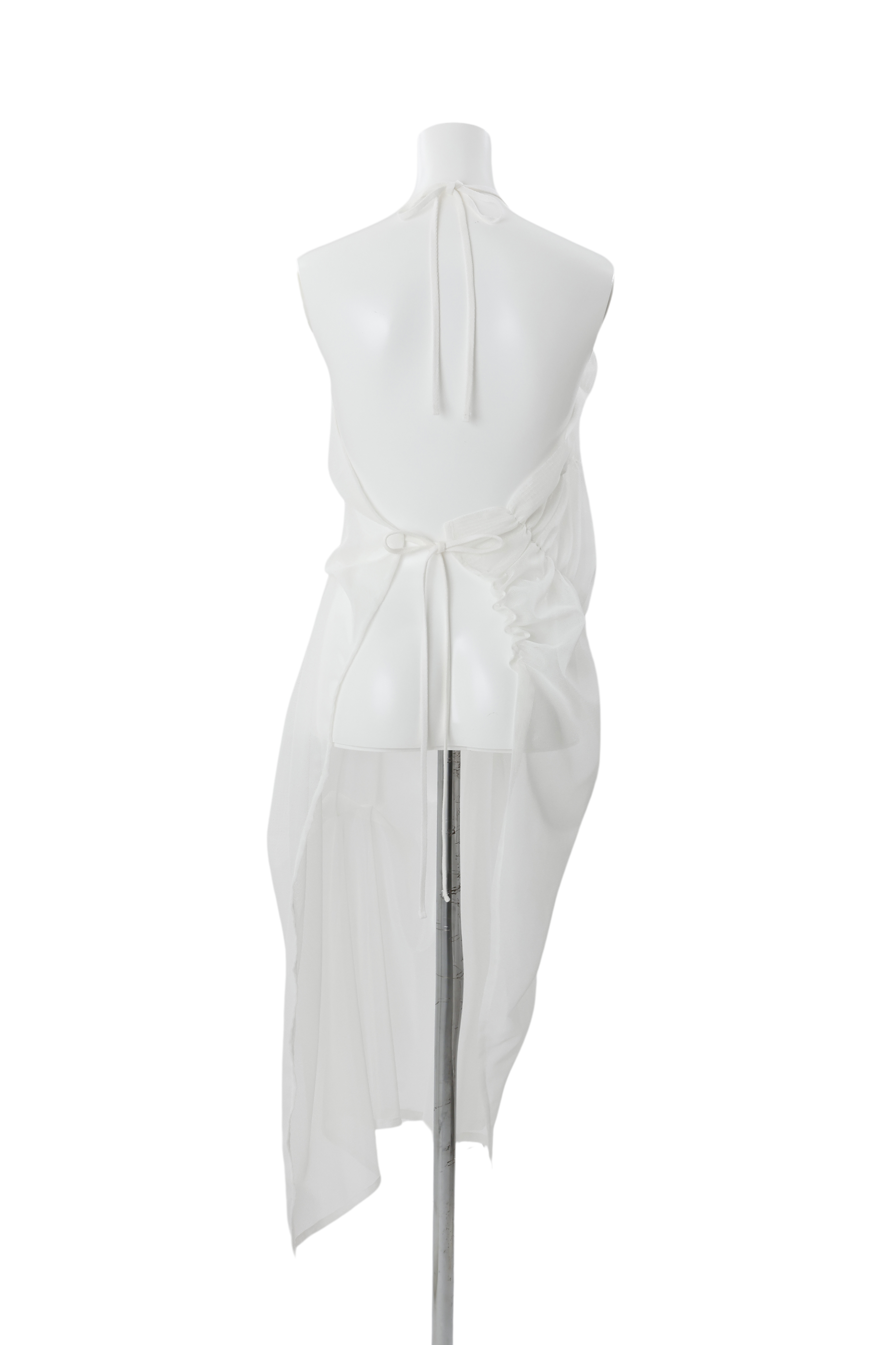 Sprouting drape apron dress - White