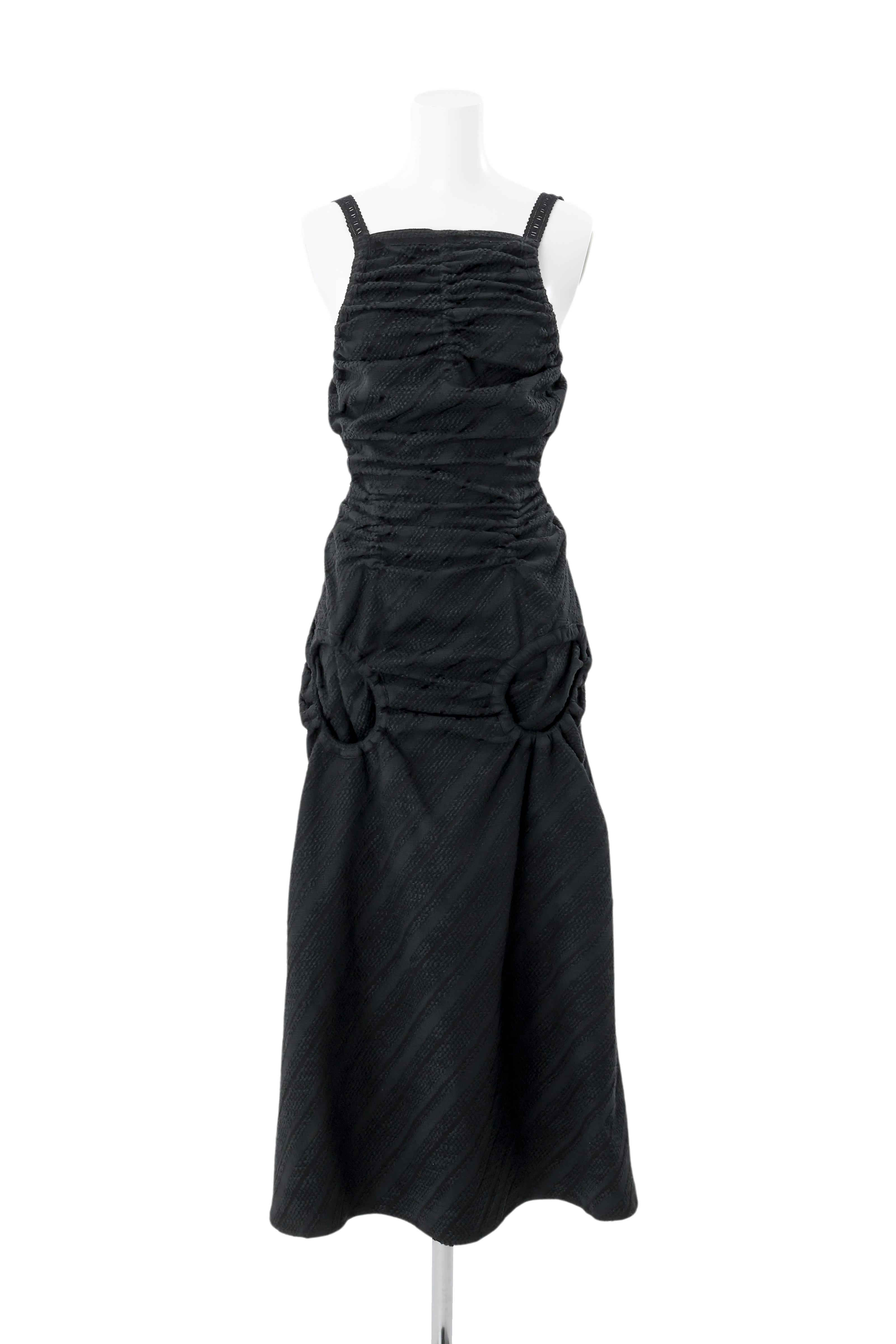 Bouquet apron dress - Black