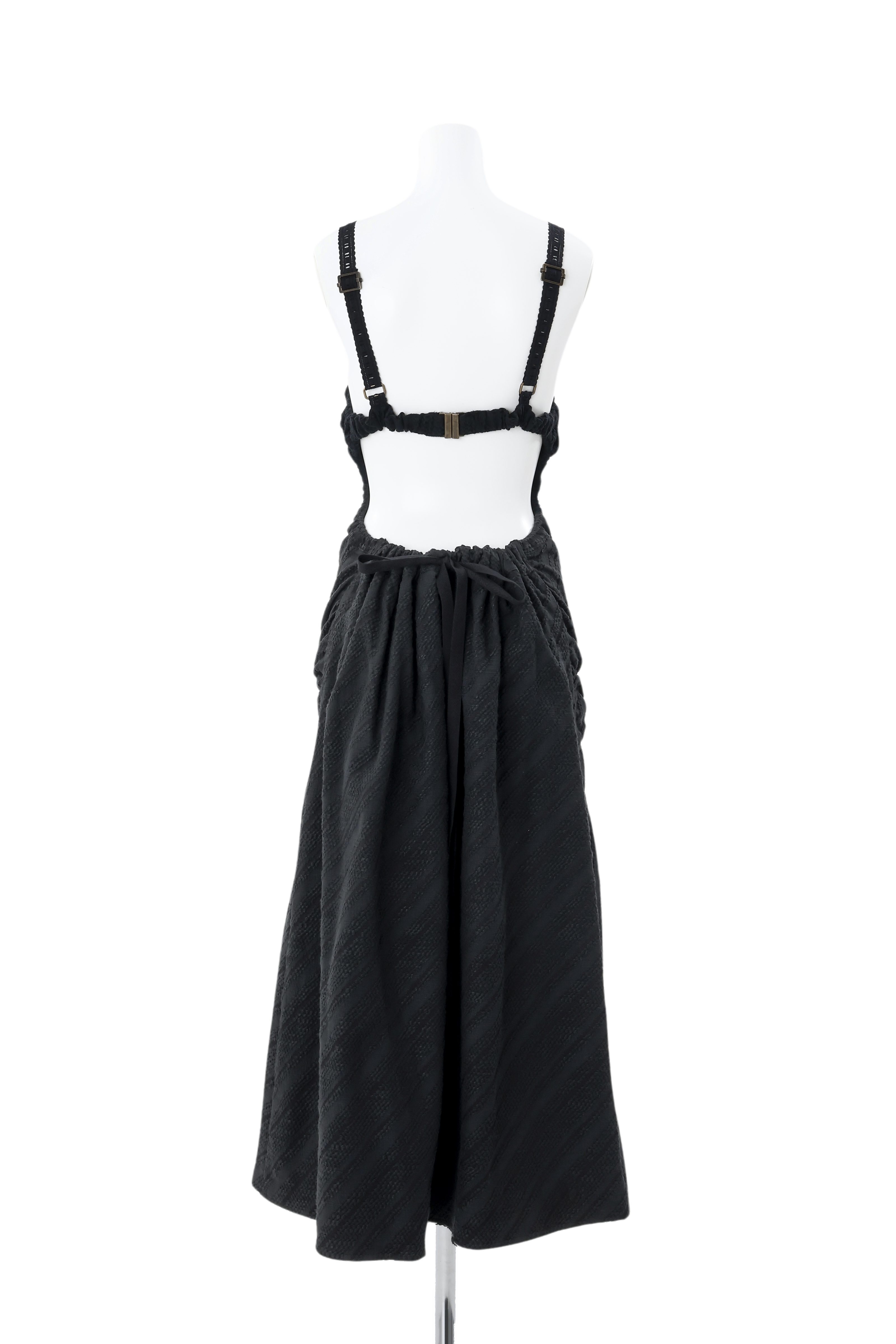 Bouquet apron dress - Black