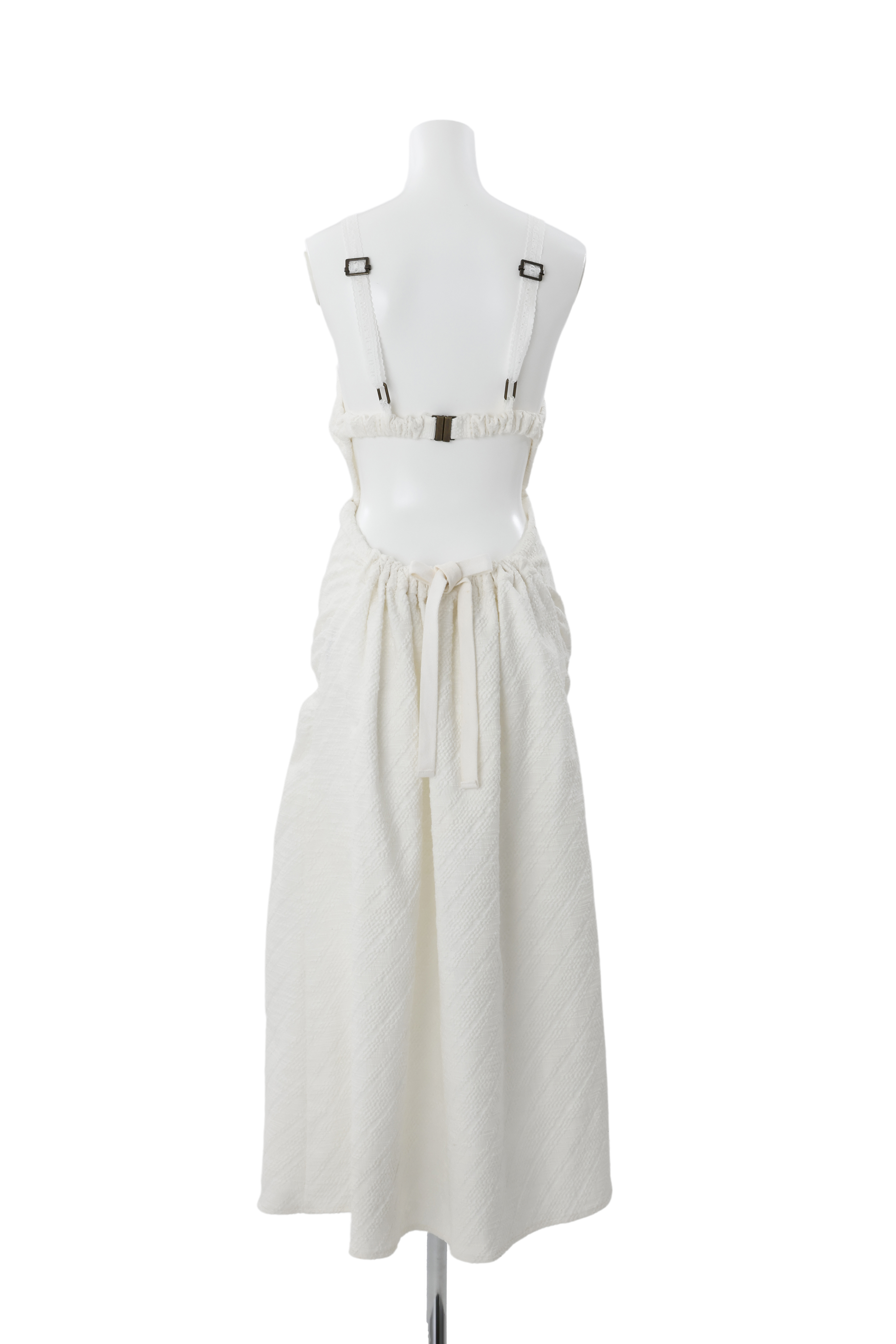 Bouquet apron dress - White