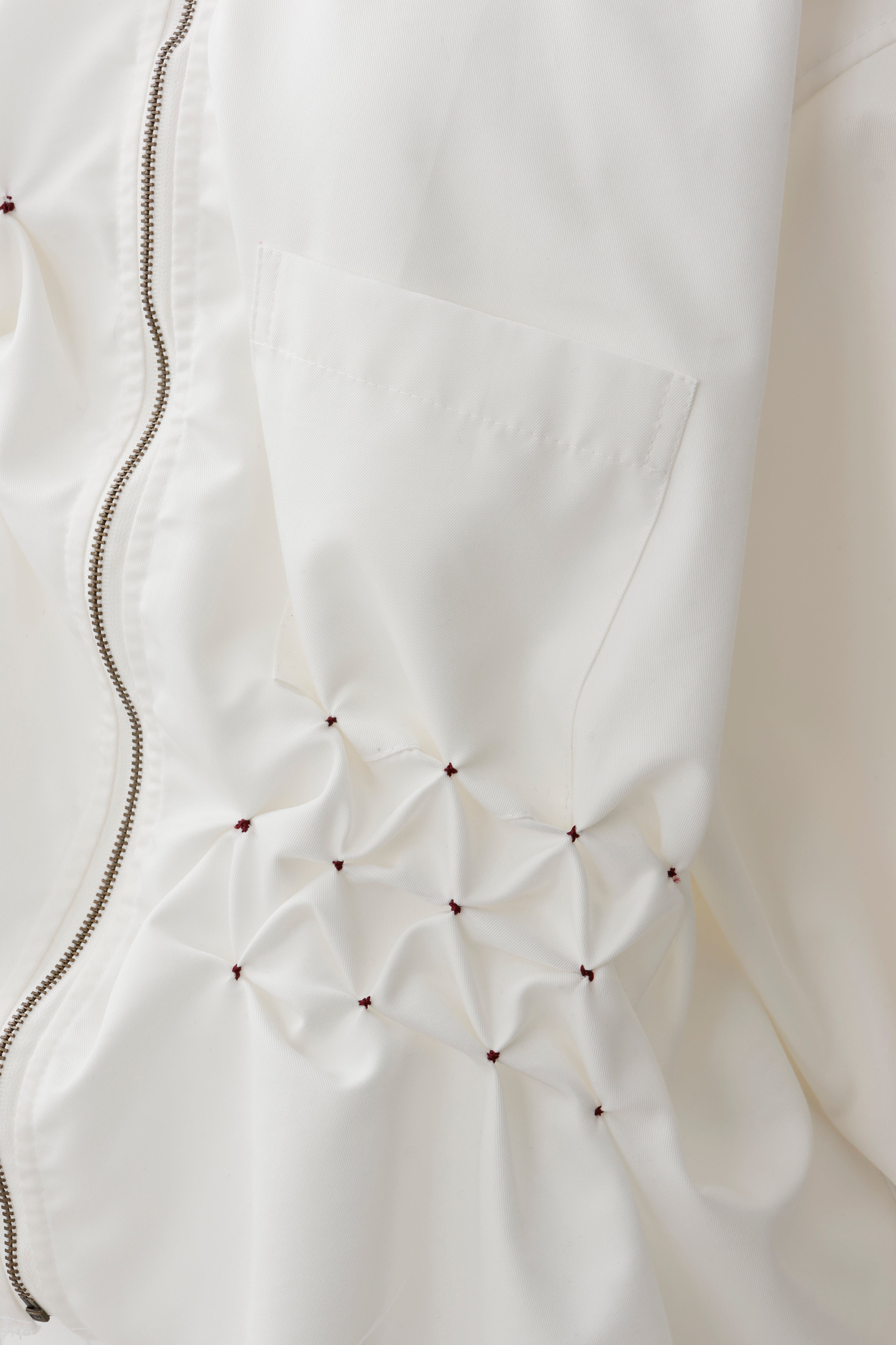 Zip shirt jacket - White