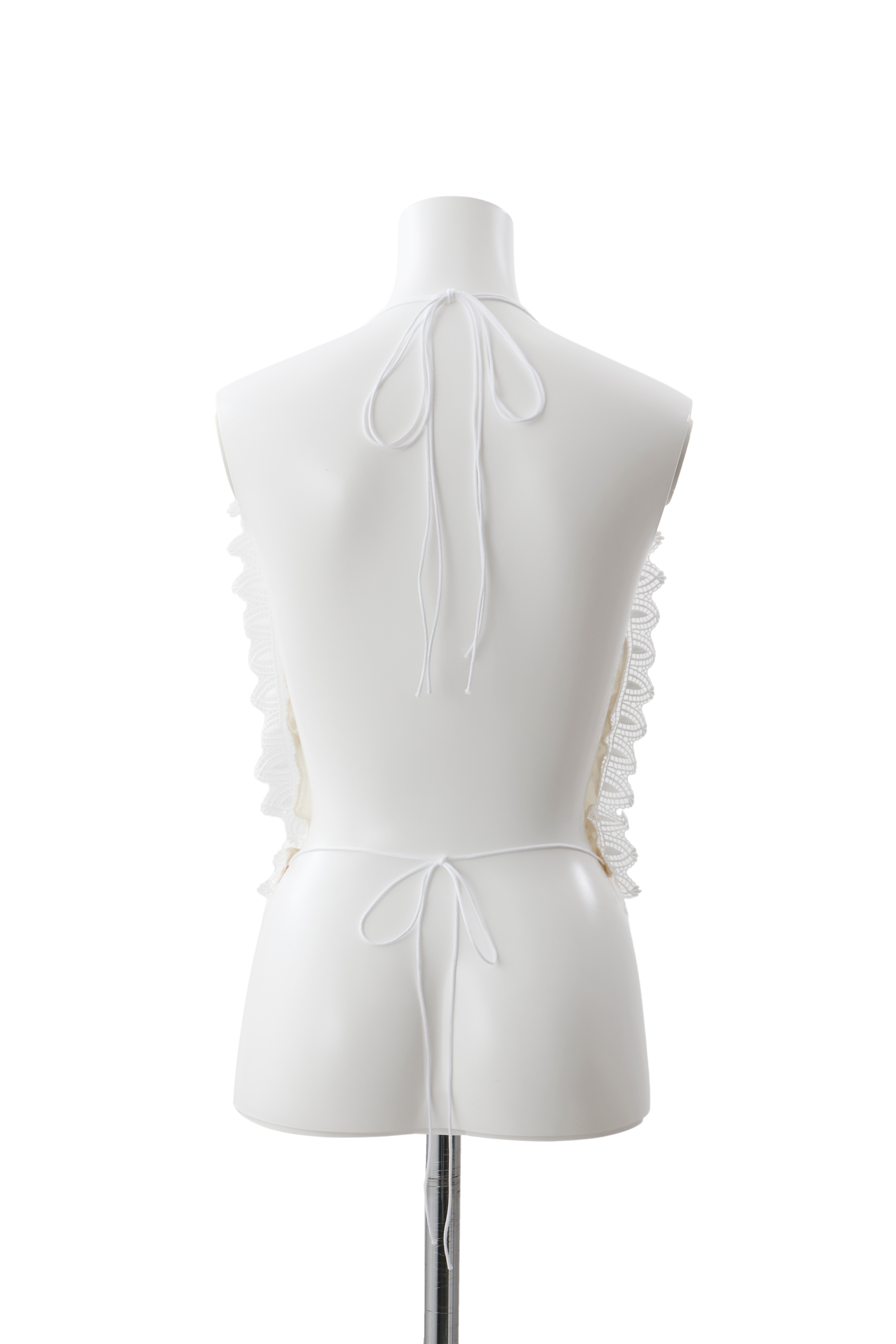 Smocking veill bustier - White