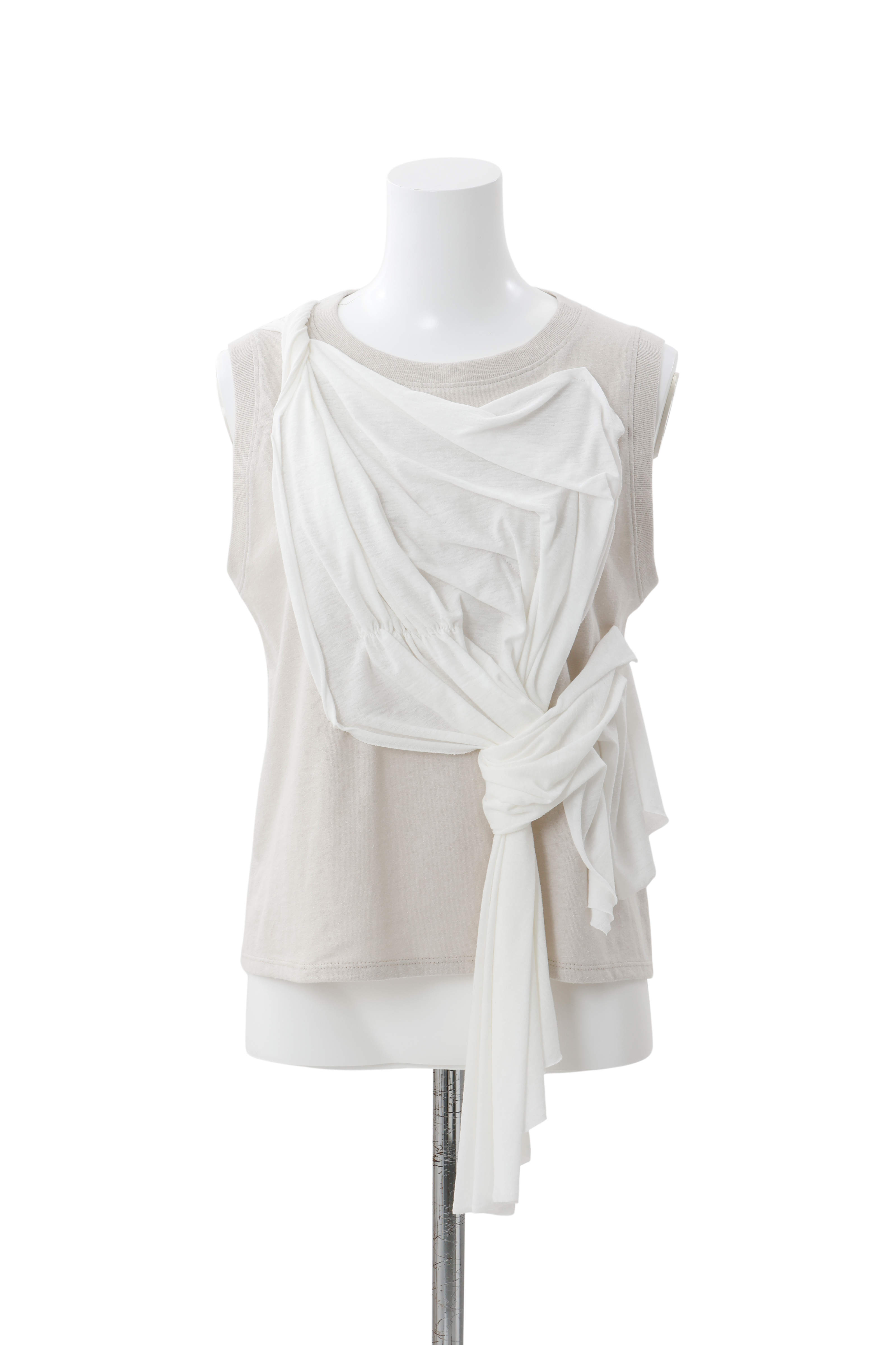 Drape cut pullover - Beige