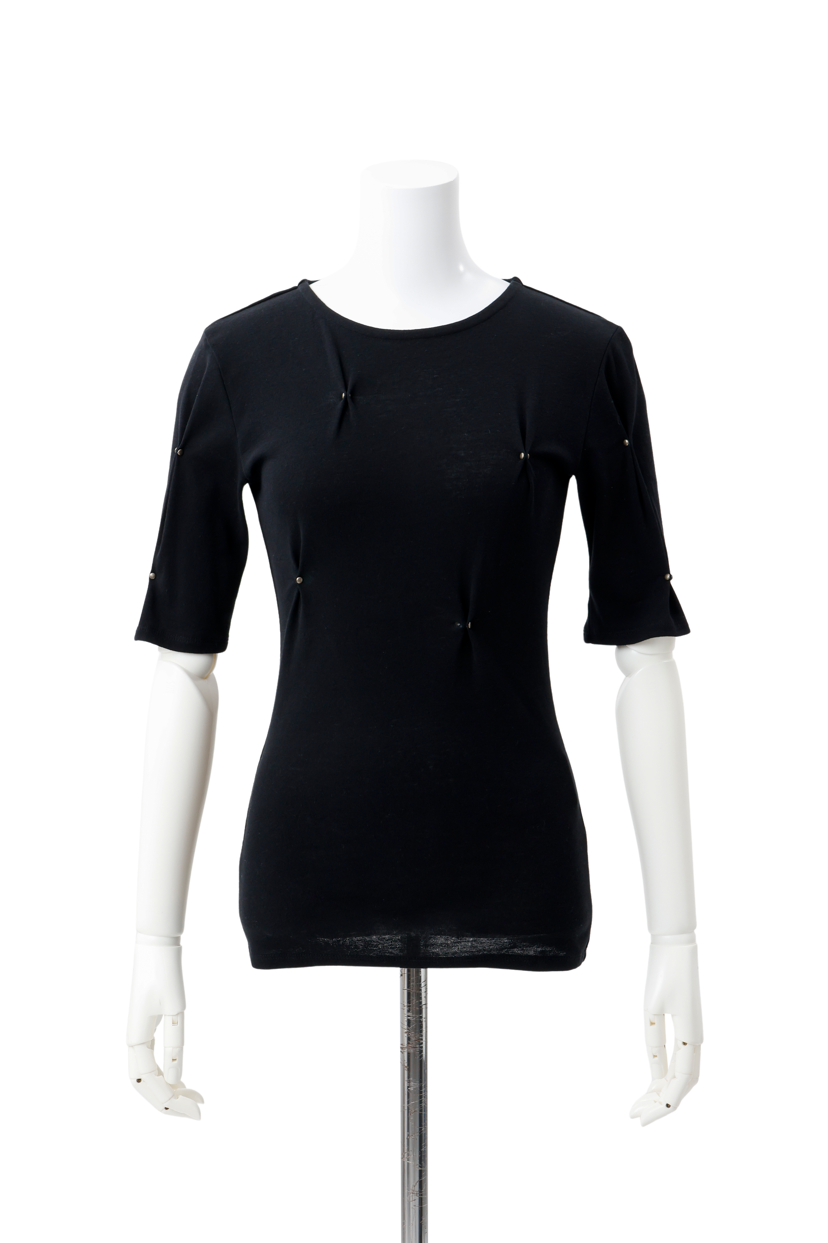 Pic tuck cut pullover - Black