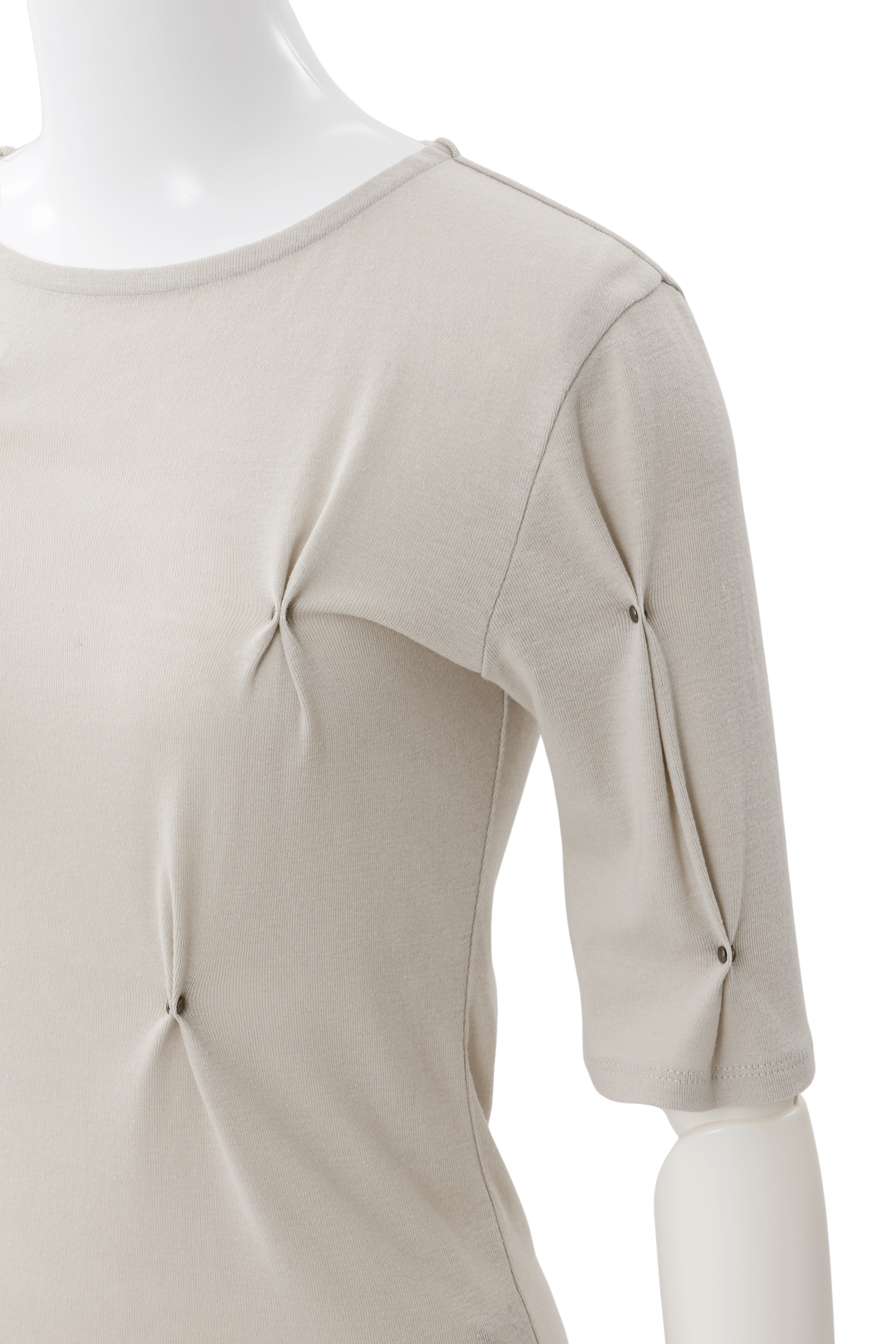 Pic tuck cut pullover - Beige