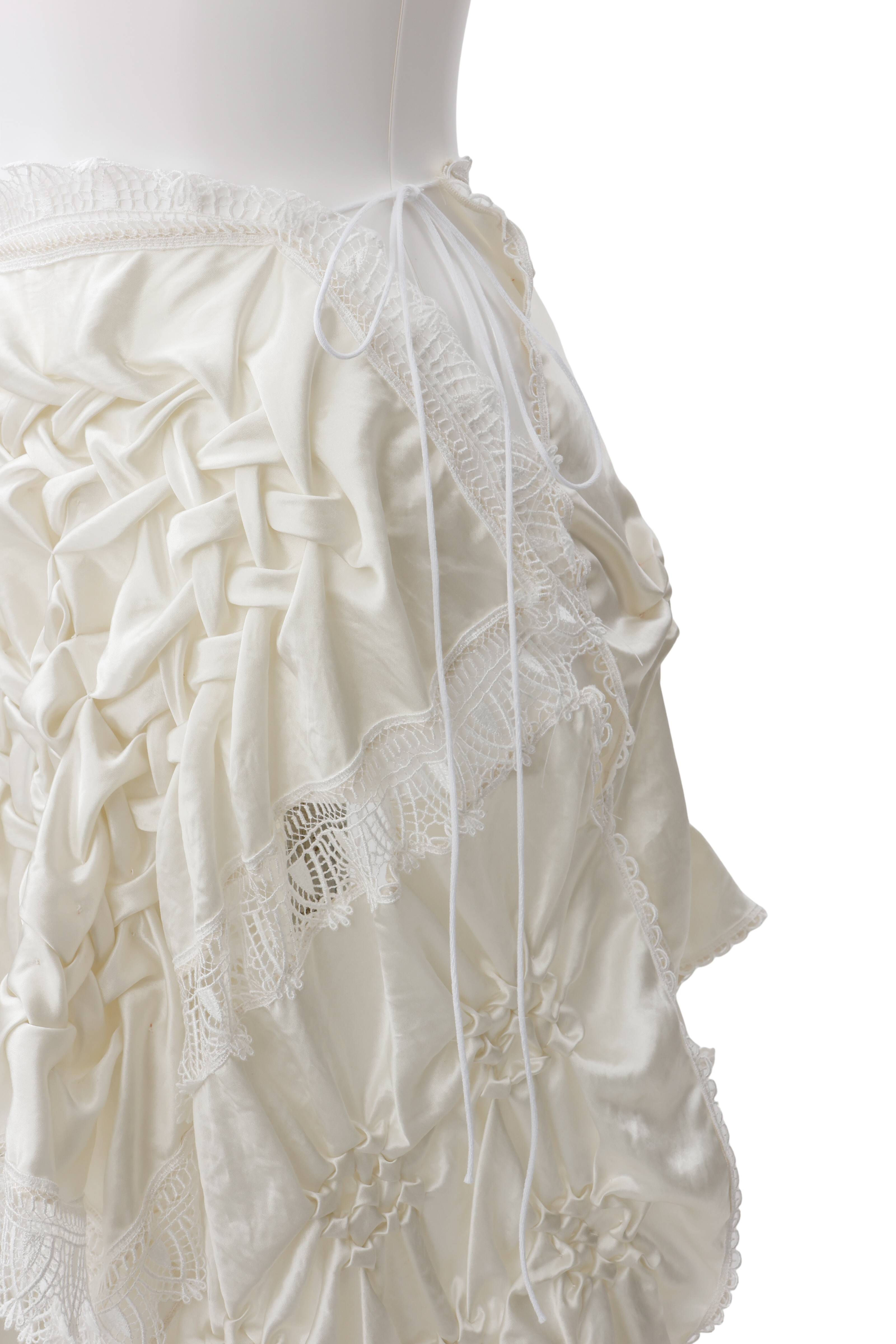 Smocking veill skirt - White