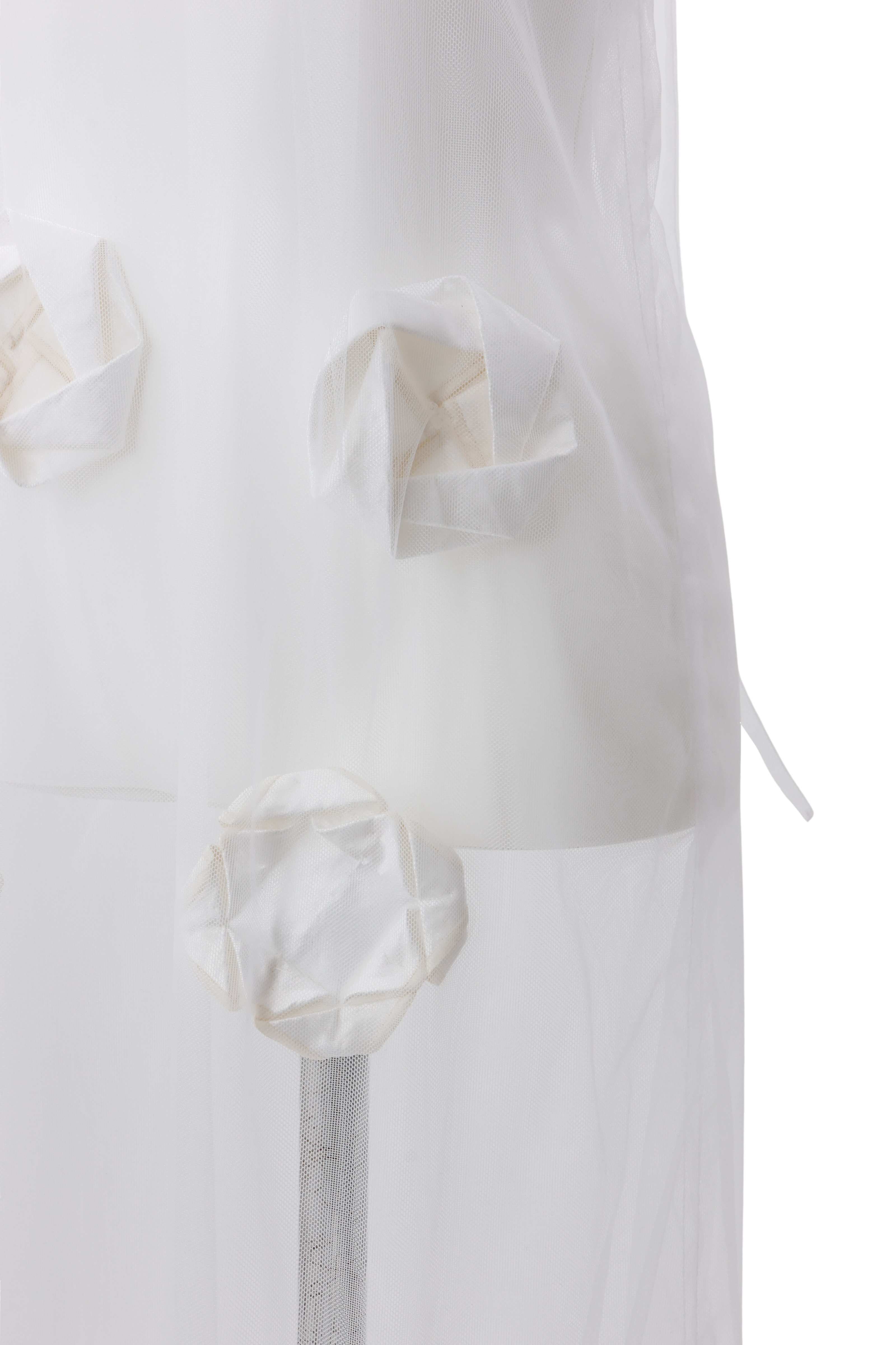 Origami veil dress - White