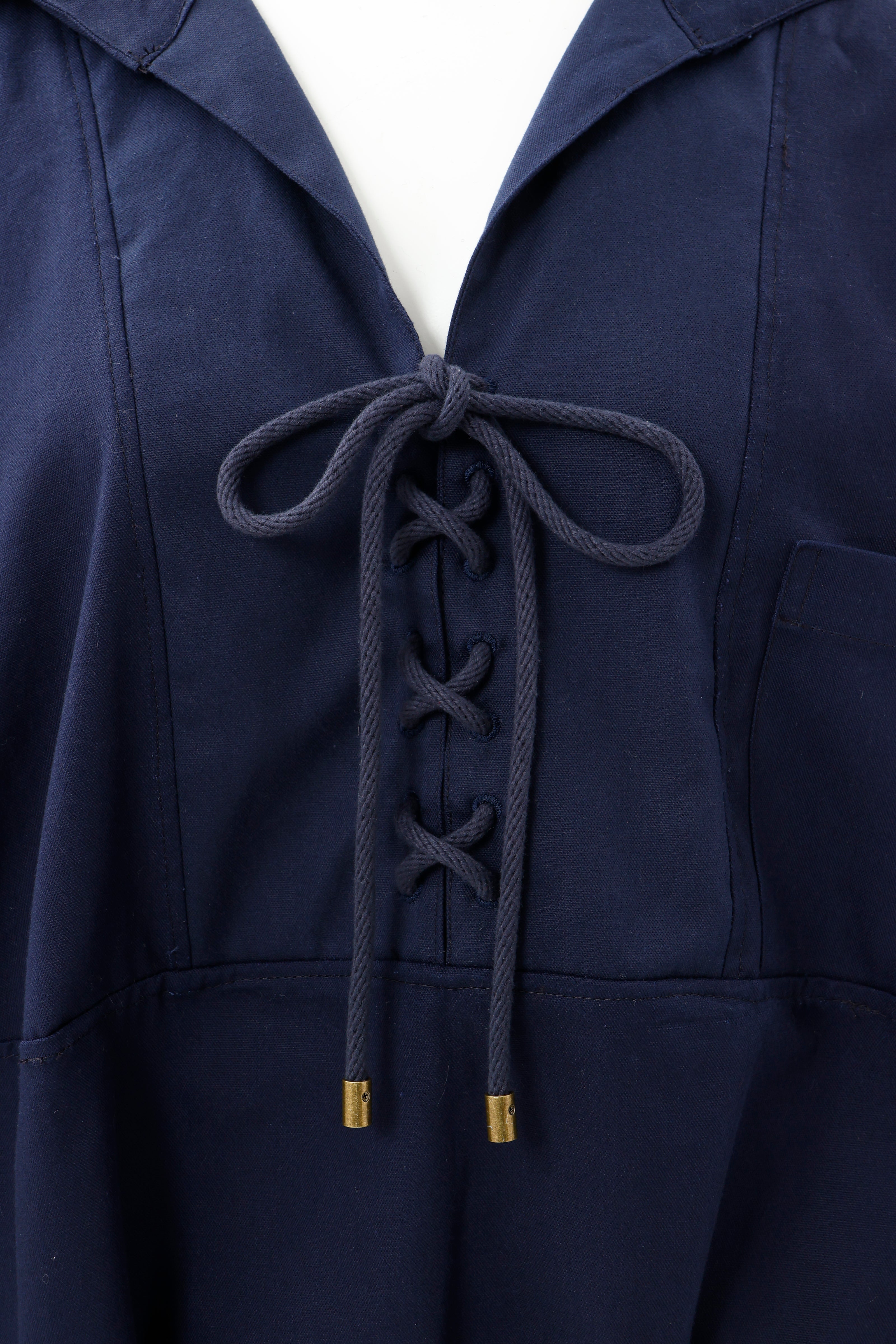 Sailor smock shirt - Navy