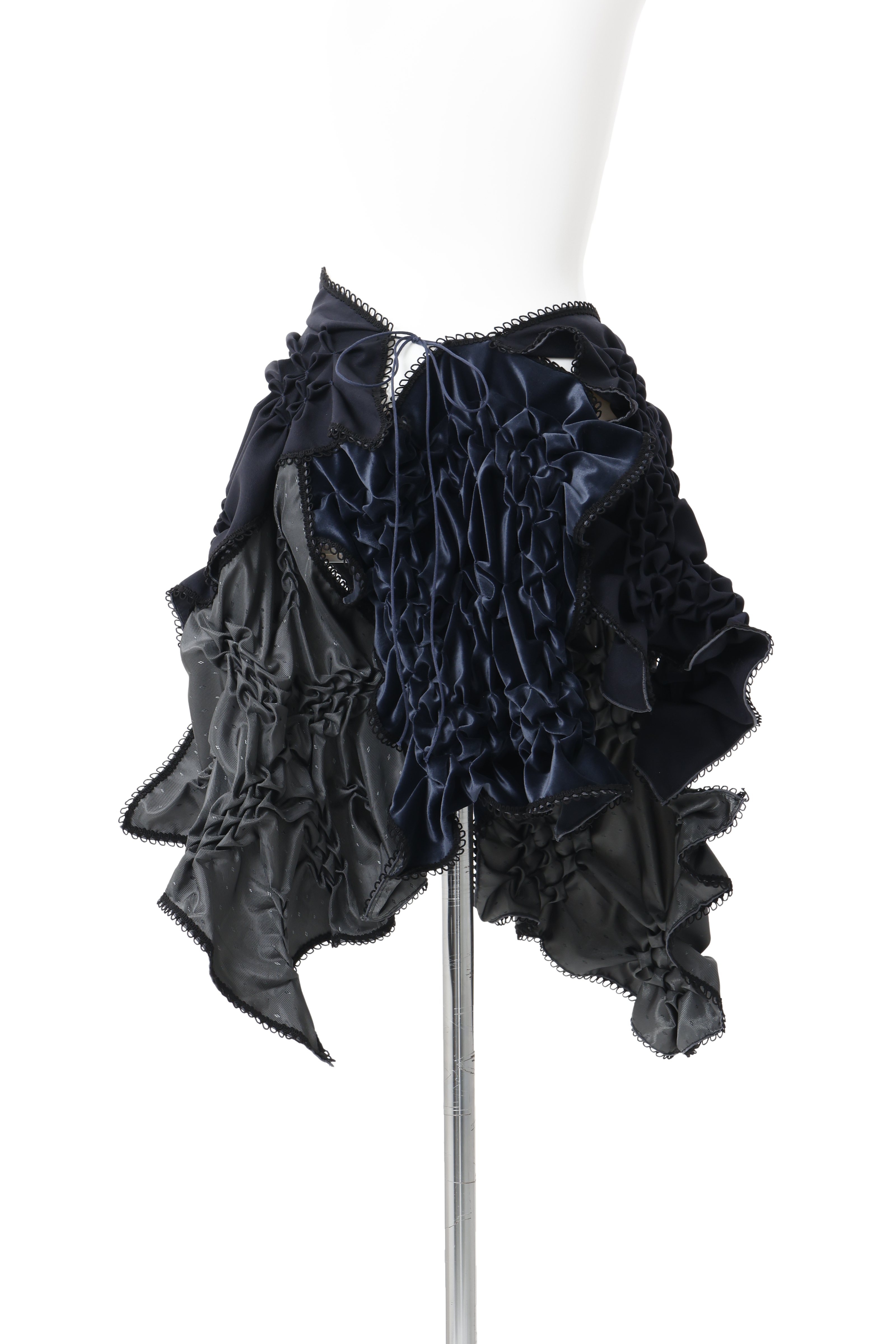 Patch smocking skirt - Navy