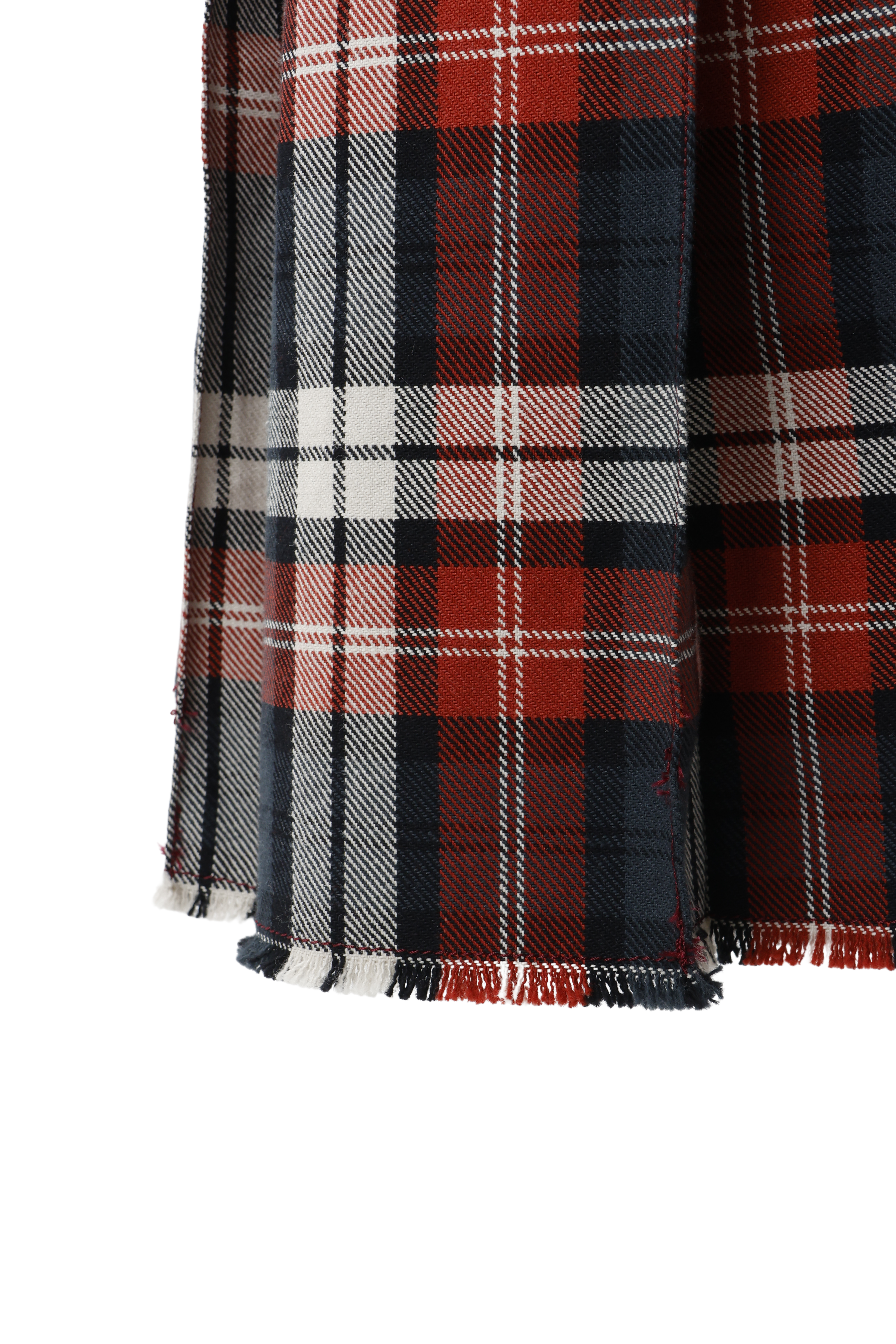 Plaid pleated skirt - Red