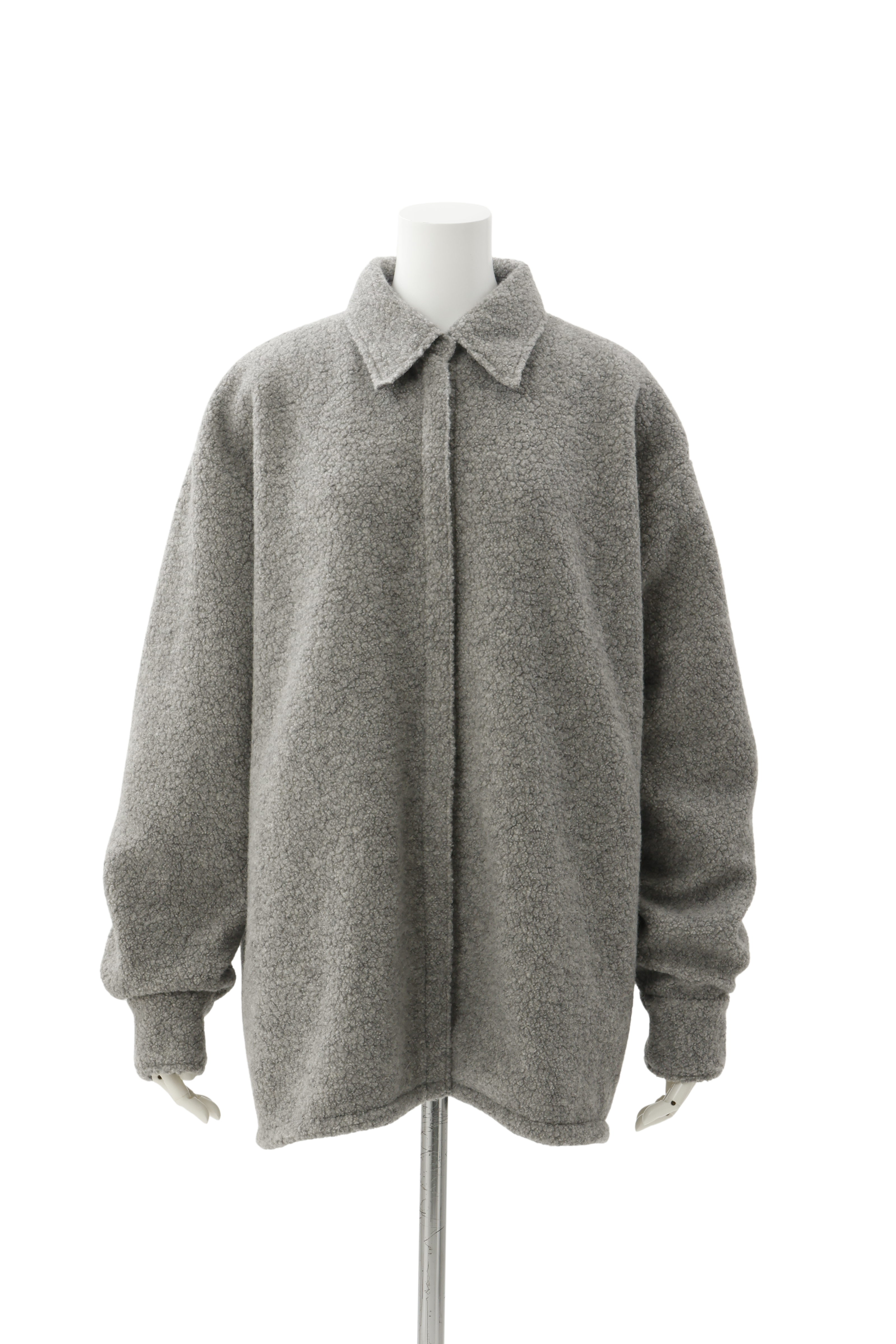 Boa fleece shirt jacket - Gray