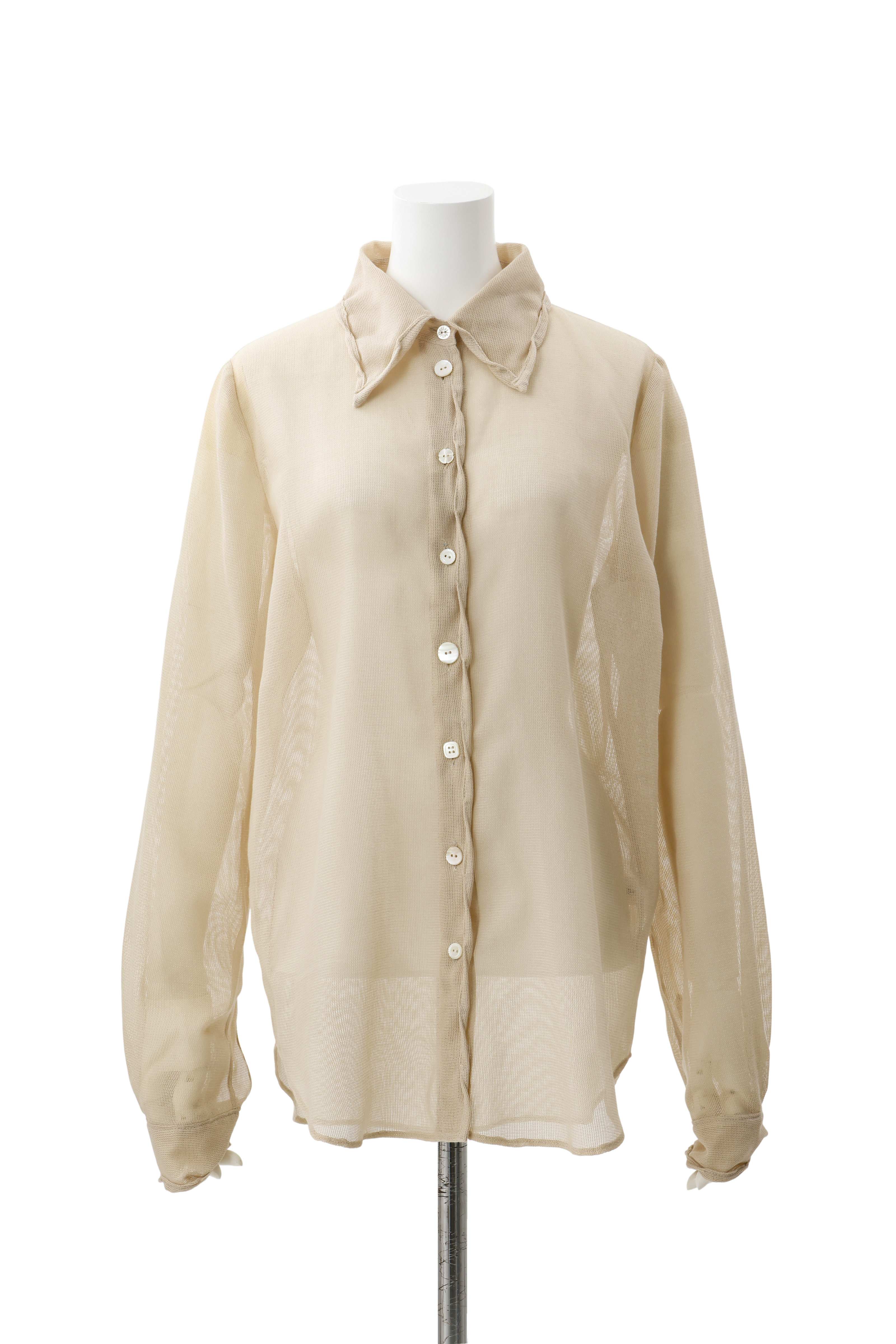 Twist edge karami shirt - Beige
