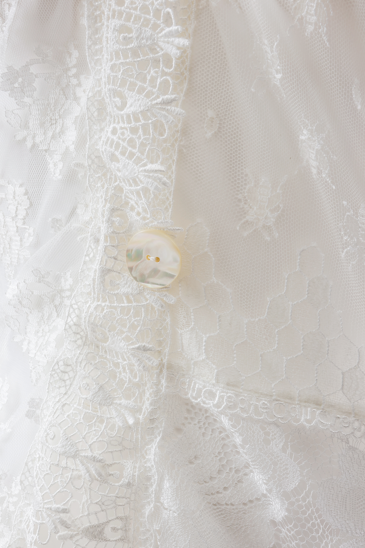 Lace patchwork scarf bustier - Off-white