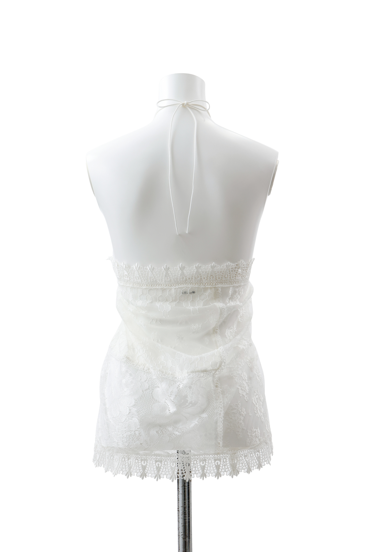 Lace patchwork scarf bustier - Off-white