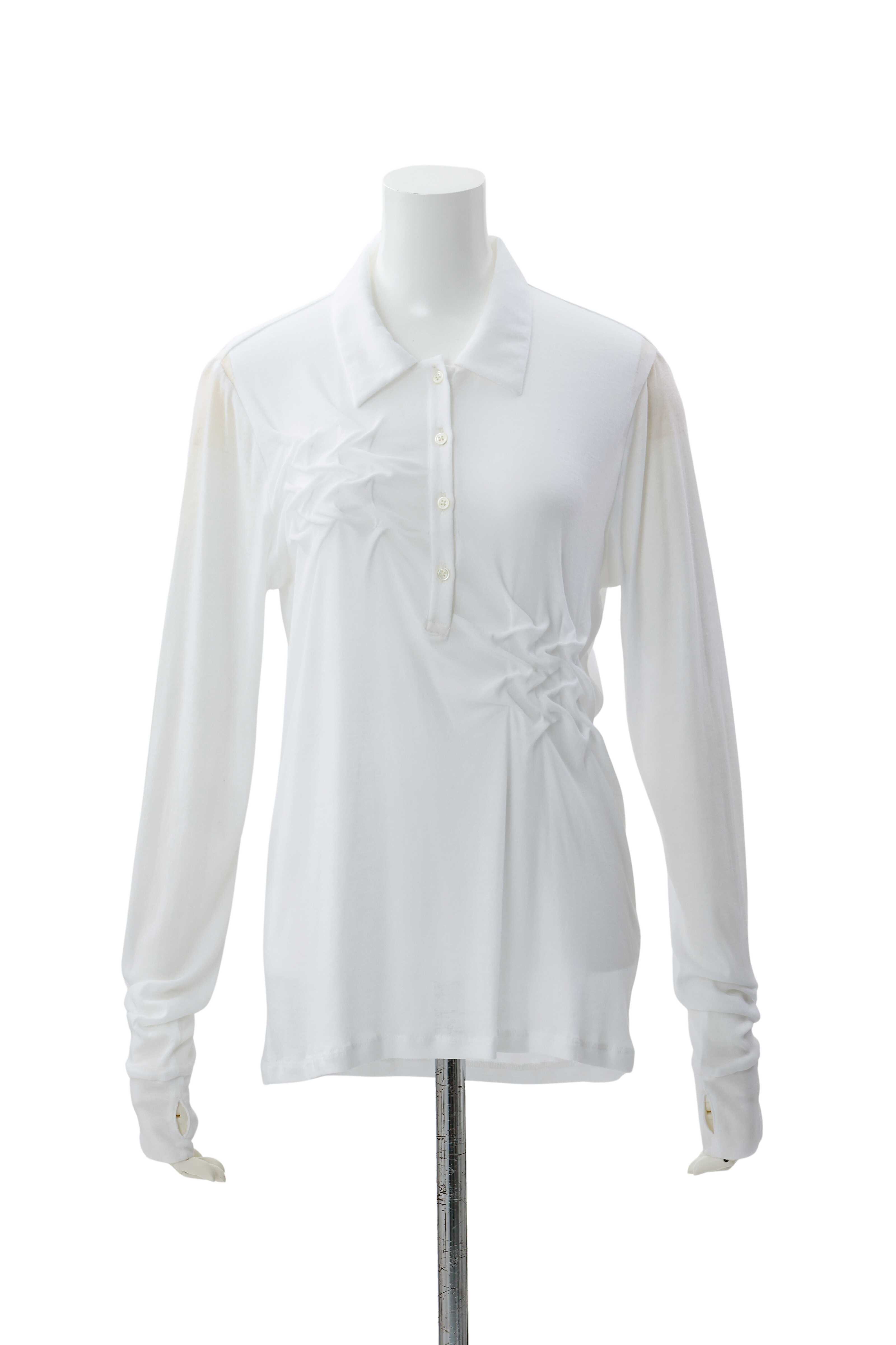 Sheer polo shirt - Off-white