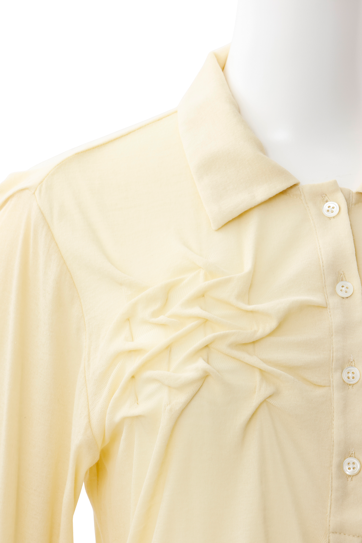 Sheer polo shirt - Yellow
