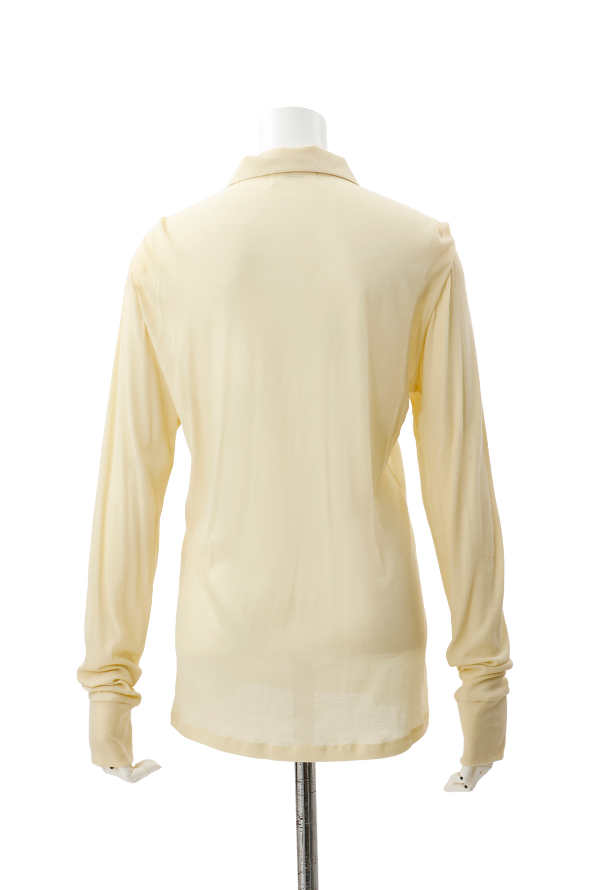 Sheer polo shirt - Yellow