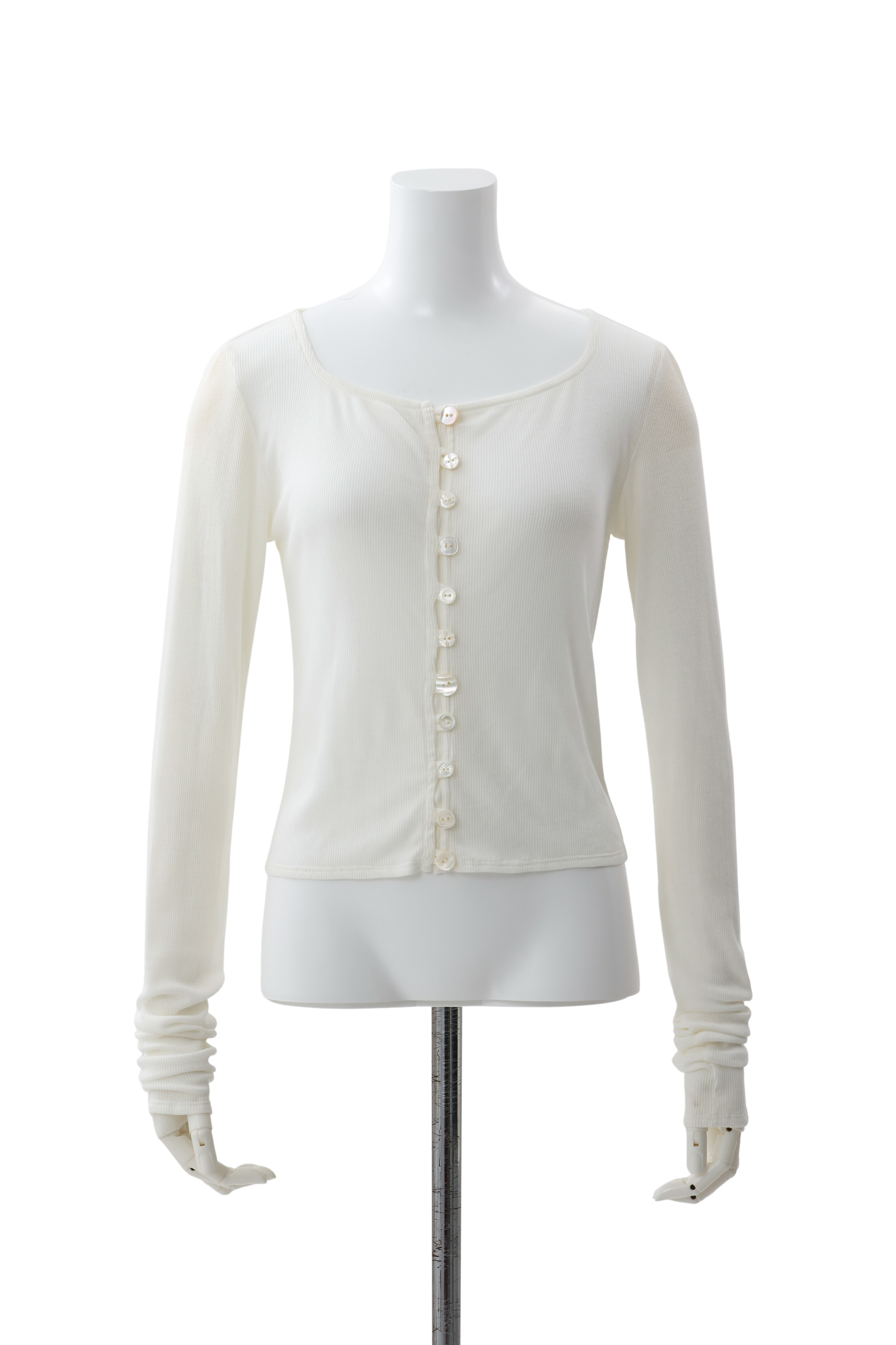 Sheer shell cardigan - Off-white