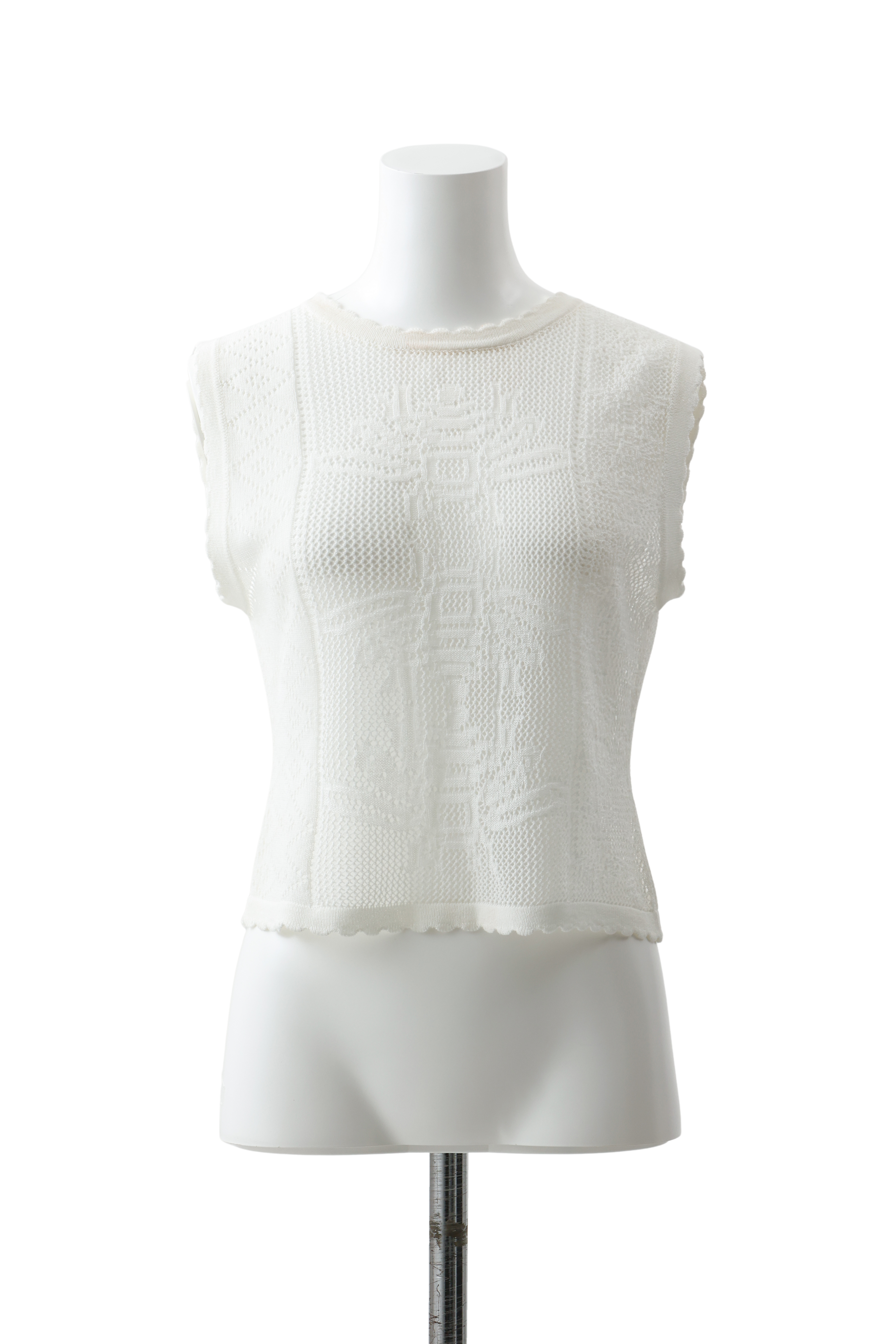 Lace Knit top - Off-white