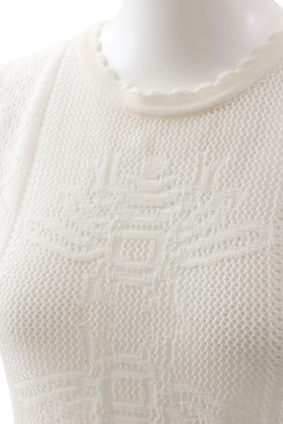 Lace Knit top - Off-white