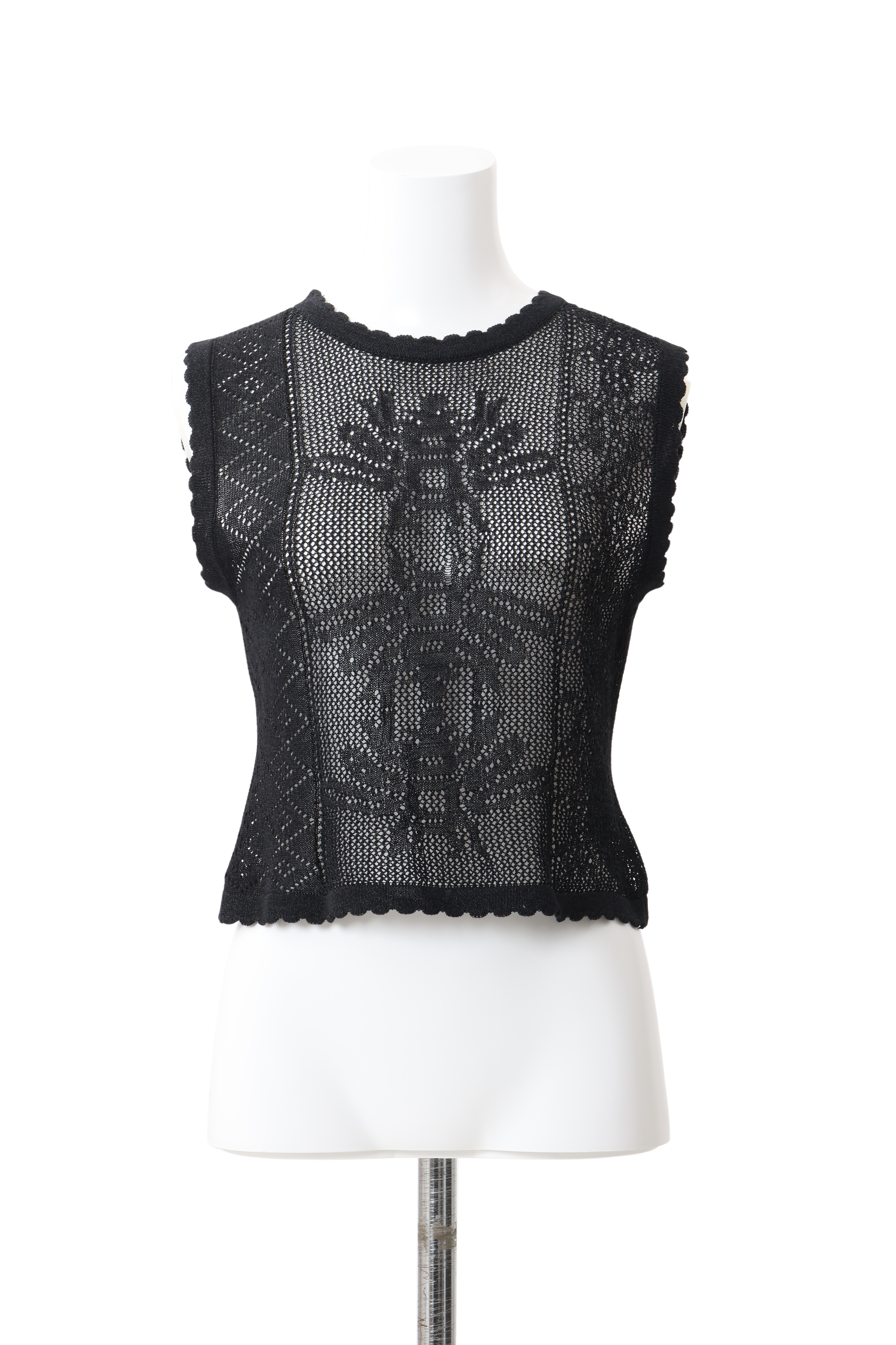 Lace Knit top - Black