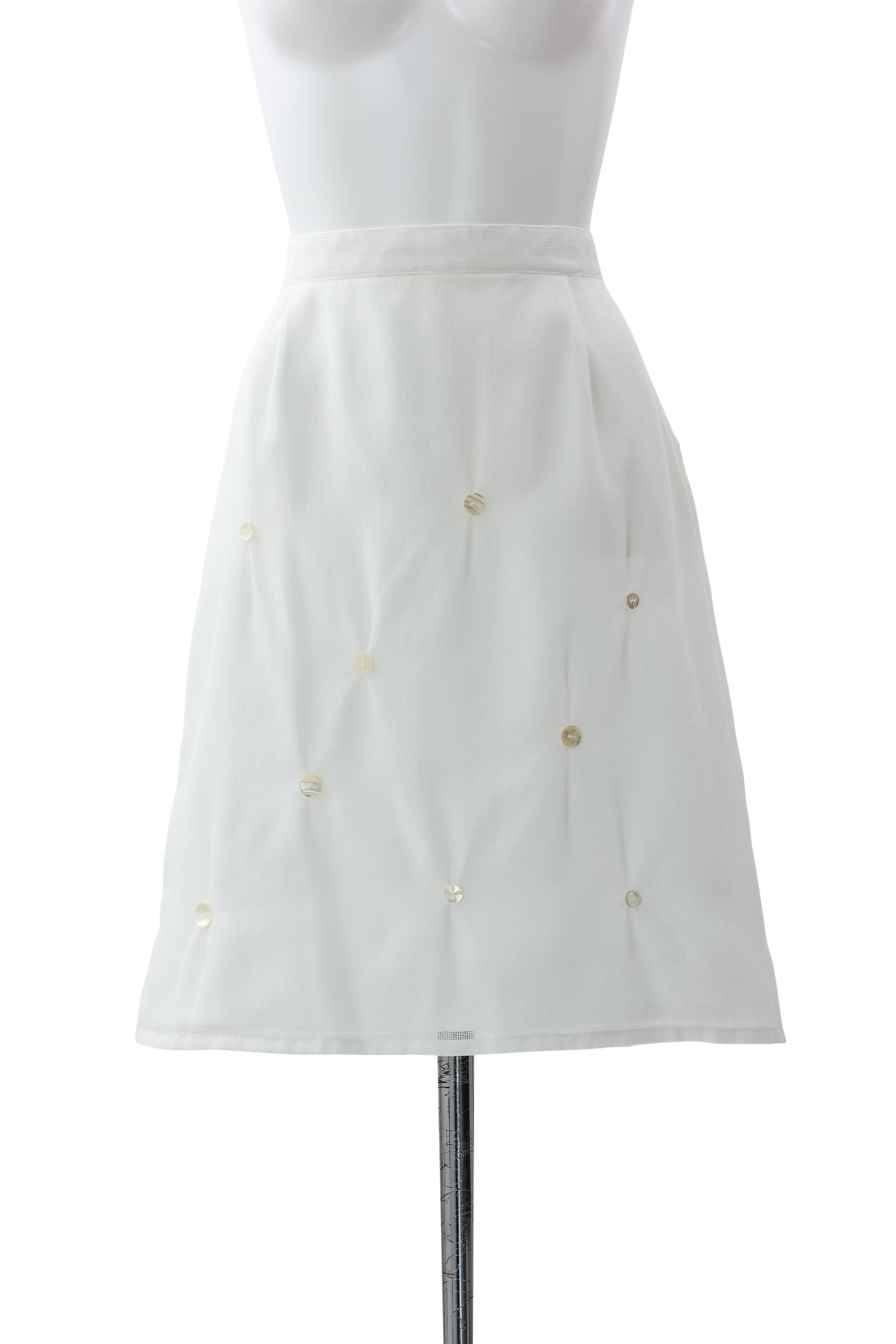 Shell button karami skirt - Off-white