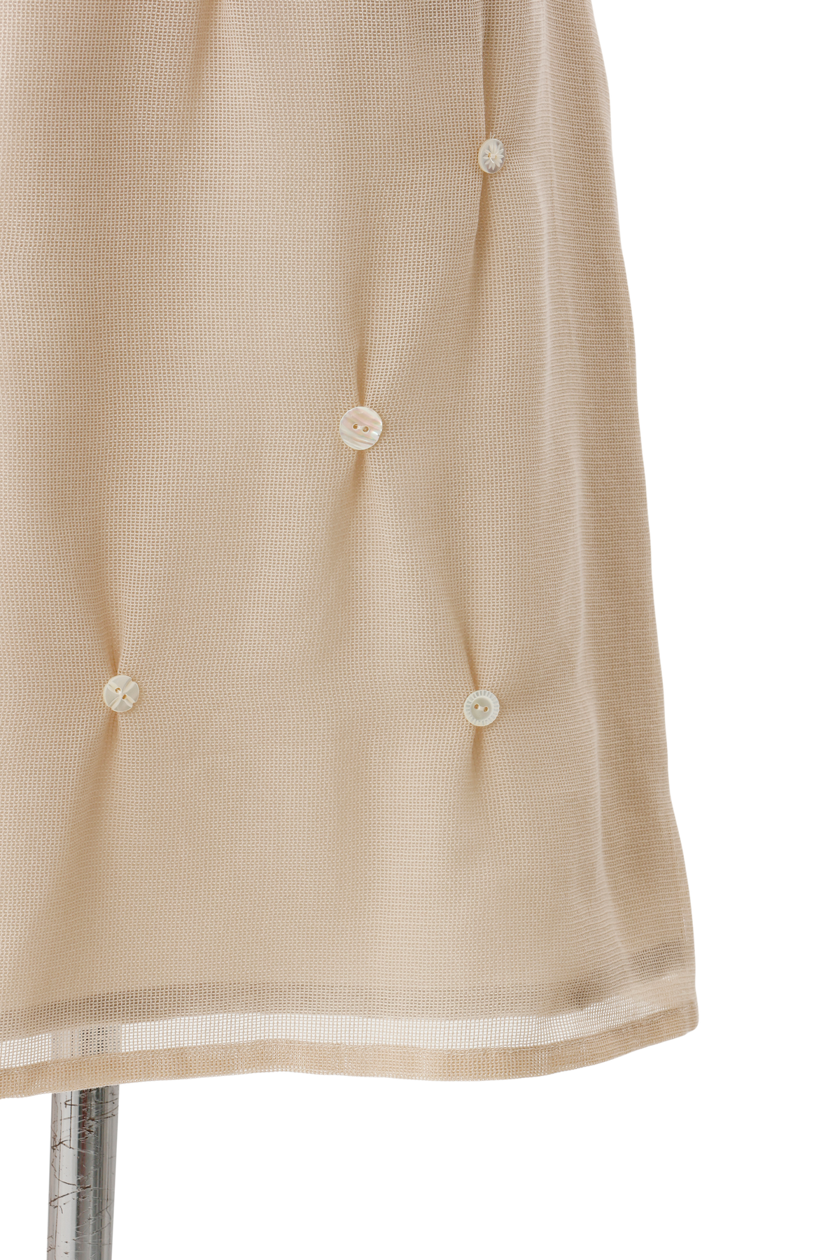 Shell button karami skirt - Beige