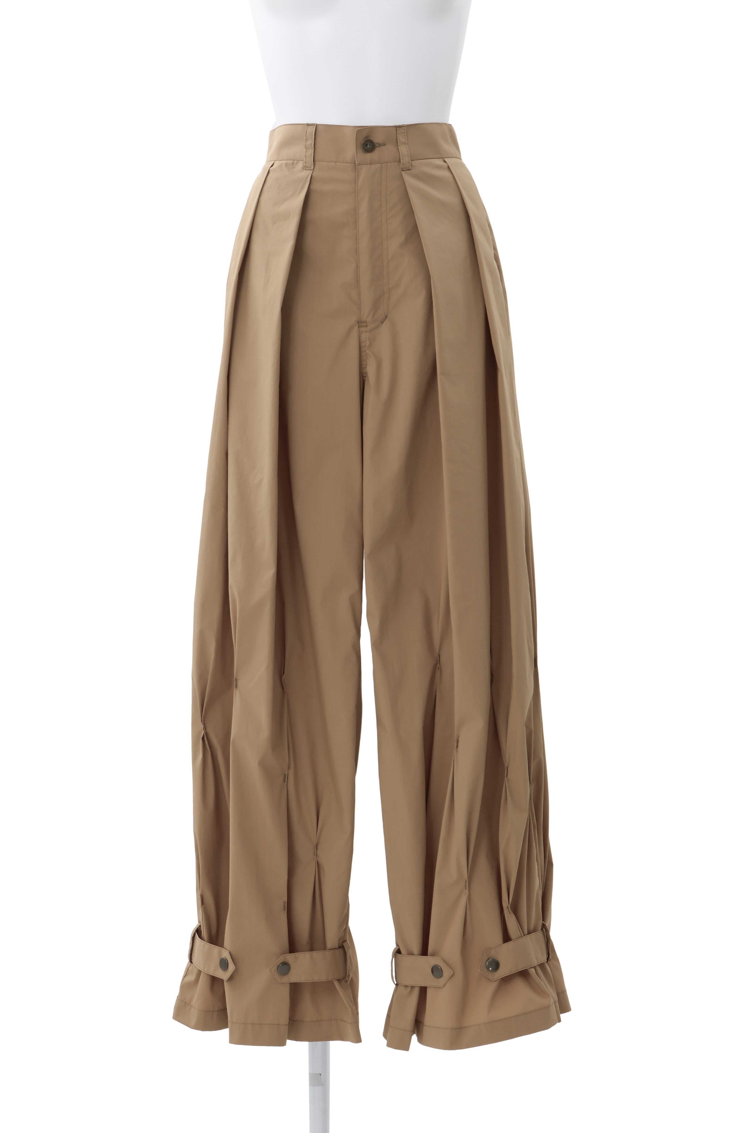 Tuck palazzo pants - Camel