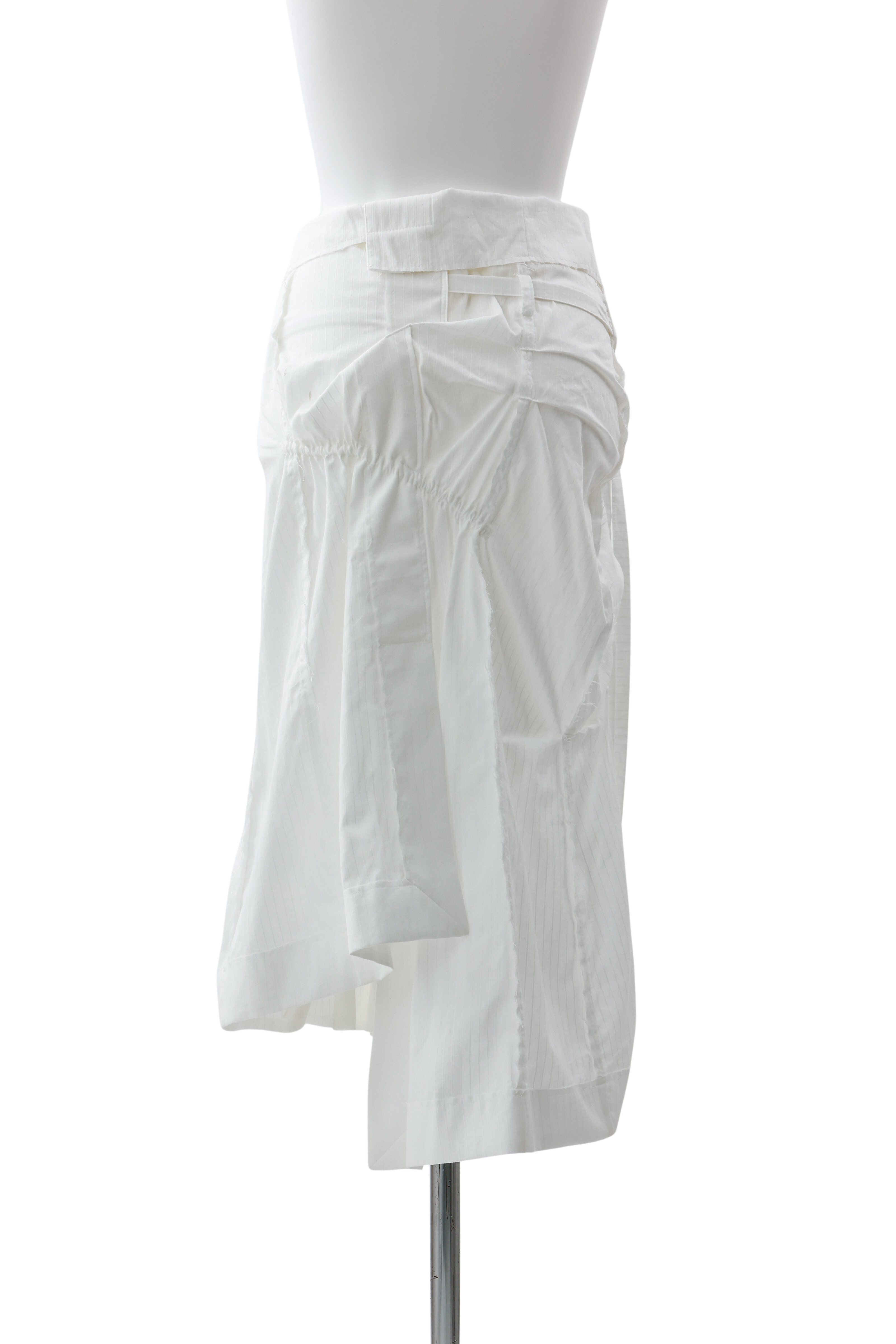 Drape deformation  wrap skirt - Off-white