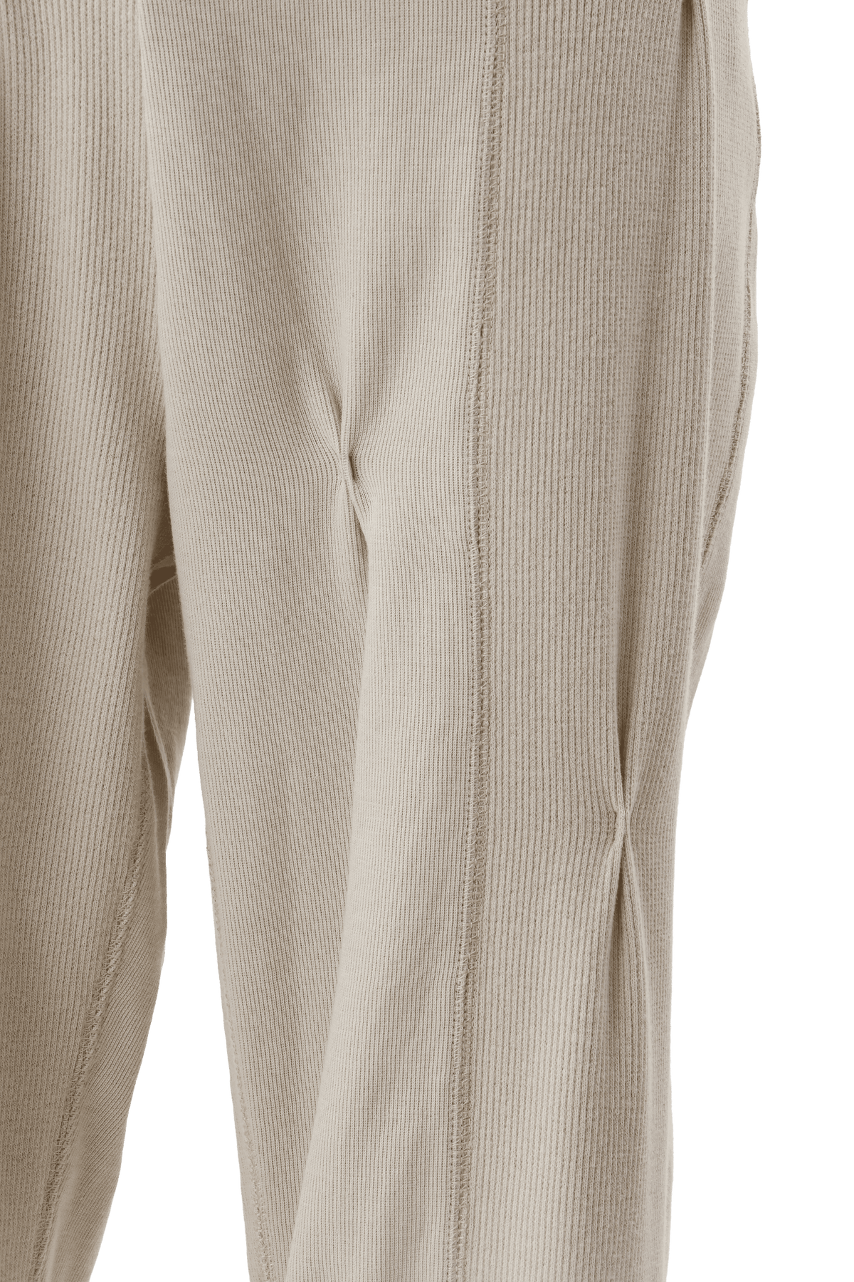Tuck rib pants - Beige