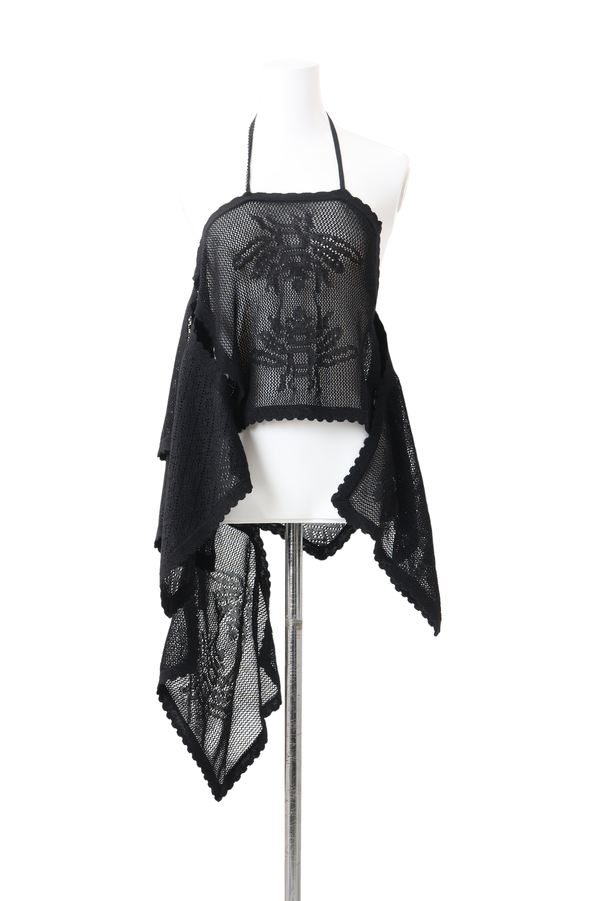 Lace knit skirt - Black